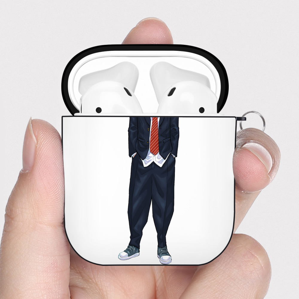（画像用） 東京リベンジャーズ Tokyo Revengers AirPods 第2世代保護ケース ハードシェル ブラック 耐衝撃・防指紋・カラビナ付き
