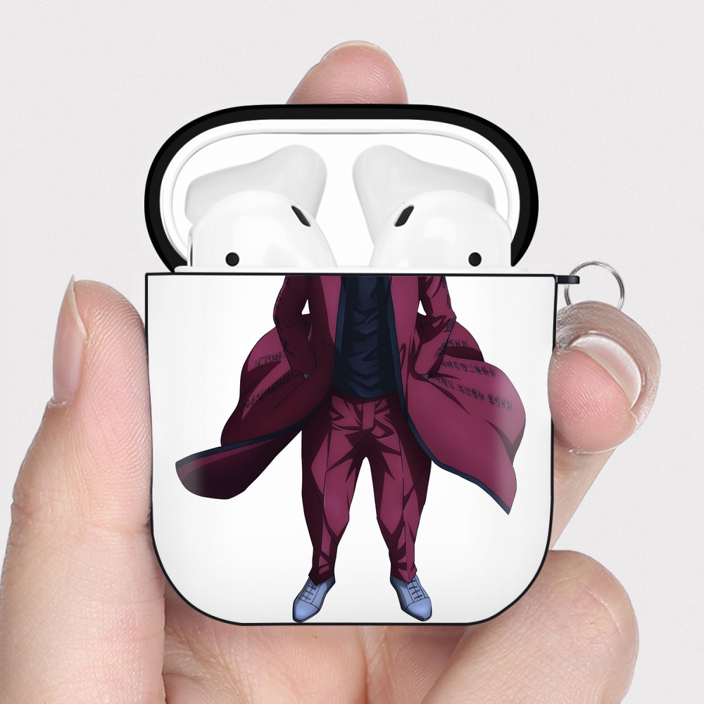（画像用） 東京リベンジャーズ Tokyo Revengers AirPods 第2世代保護ケース ハードシェル ブラック 耐衝撃・防指紋・カラビナ付き