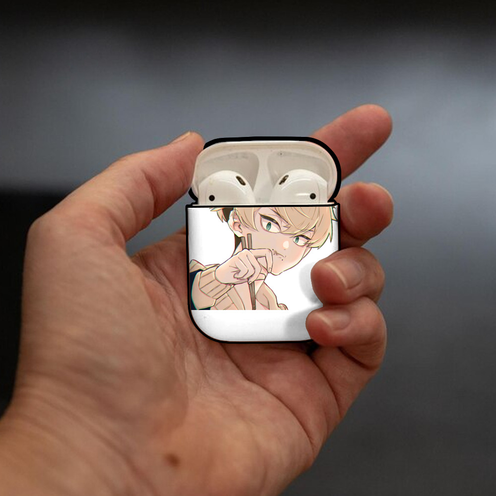 東京リベンジャーズ Tokyo Revengers AirPods 第2世代保護ケース ハードシェル ブラック 耐衝撃・防指紋・カラビナ付き