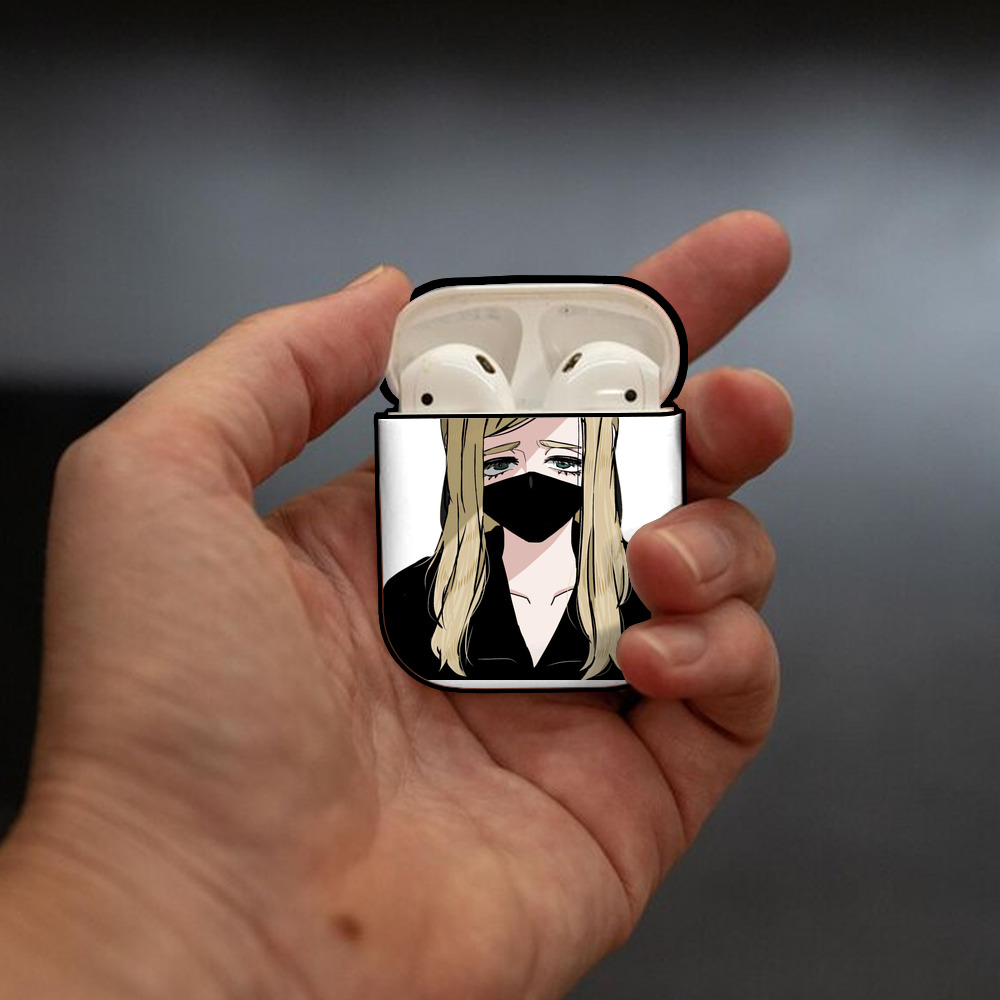 東京リベンジャーズ Tokyo Revengers AirPods 第2世代保護ケース ハードシェル ブラック 耐衝撃・防指紋・カラビナ付き
