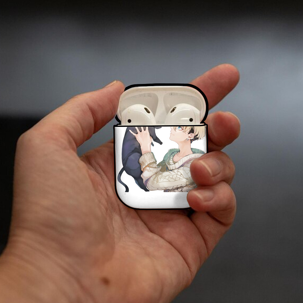 東京リベンジャーズ Tokyo Revengers AirPods 第2世代保護ケース ハードシェル ブラック 耐衝撃・防指紋・カラビナ付き