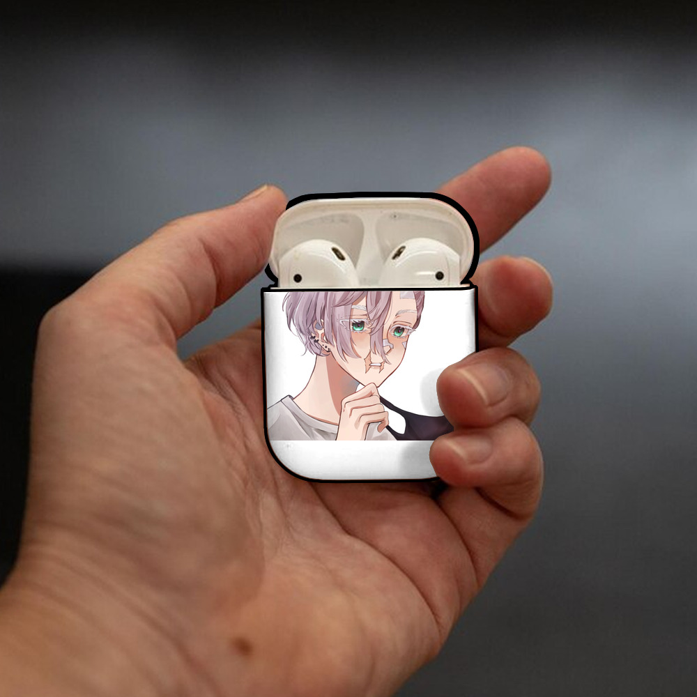 東京リベンジャーズ Tokyo Revengers AirPods 第2世代保護ケース ハードシェル ブラック 耐衝撃・防指紋・カラビナ付き