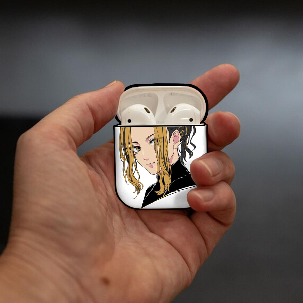 東京リベンジャーズ Tokyo Revengers AirPods 第2世代保護ケース ハードシェル ブラック 耐衝撃・防指紋・カラビナ付き