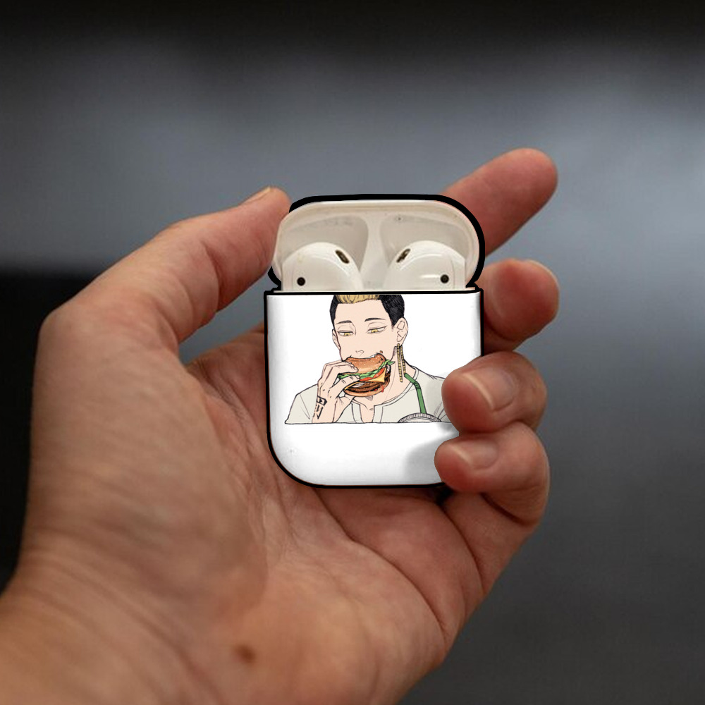 東京リベンジャーズ Tokyo Revengers AirPods 第2世代保護ケース ハードシェル ブラック 耐衝撃・防指紋・カラビナ付き