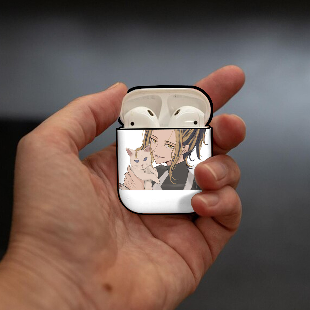 東京リベンジャーズ Tokyo Revengers AirPods 第2世代保護ケース ハードシェル ブラック 耐衝撃・防指紋・カラビナ付き