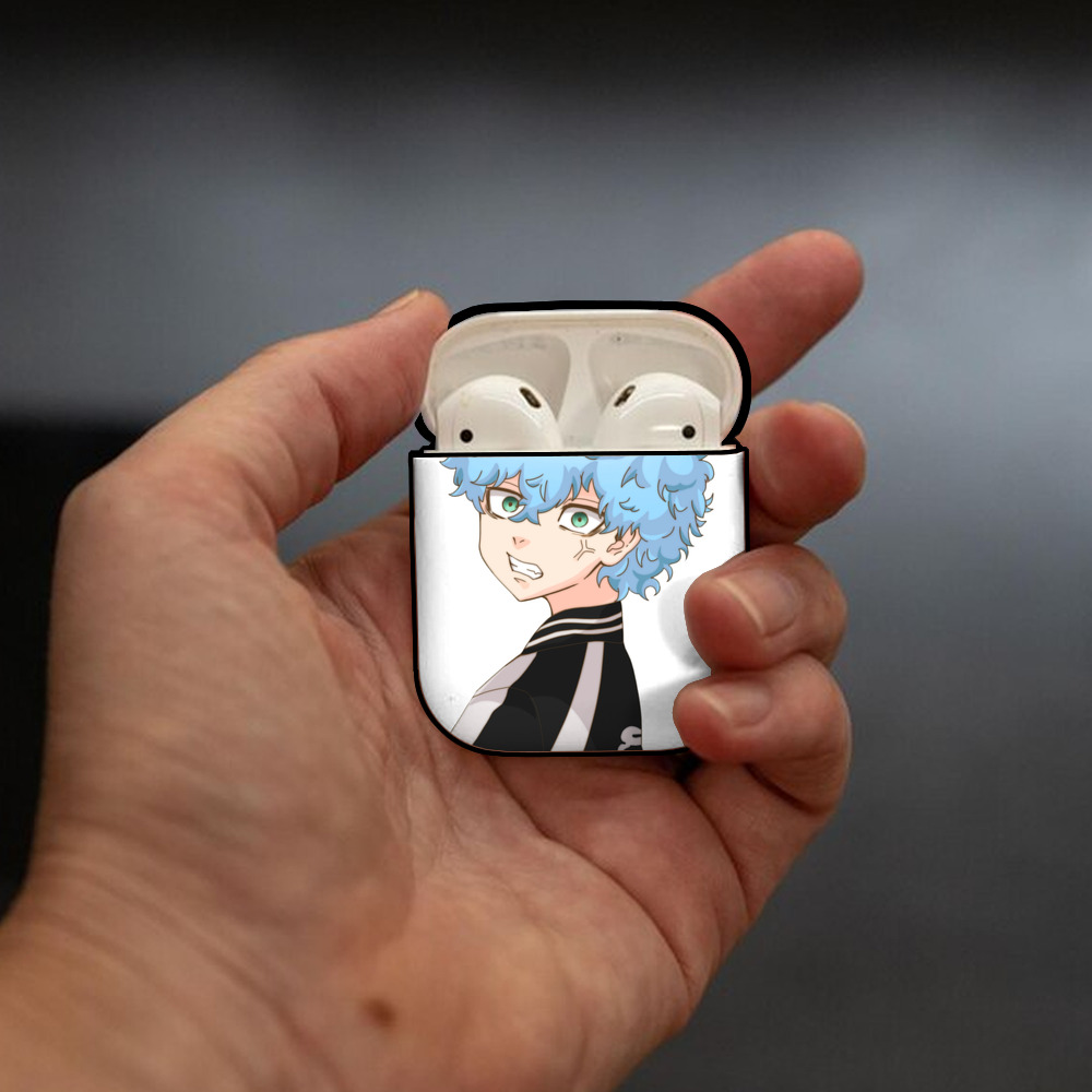 東京リベンジャーズ Tokyo Revengers AirPods 第2世代保護ケース ハードシェル ブラック 耐衝撃・防指紋・カラビナ付き