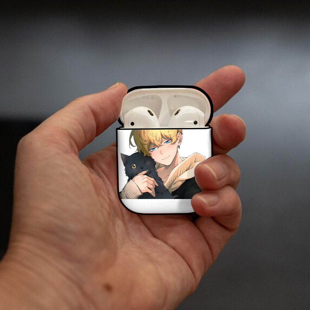 東京リベンジャーズ Tokyo Revengers AirPods 第2世代保護ケース ハードシェル ブラック 耐衝撃・防指紋・カラビナ付き
