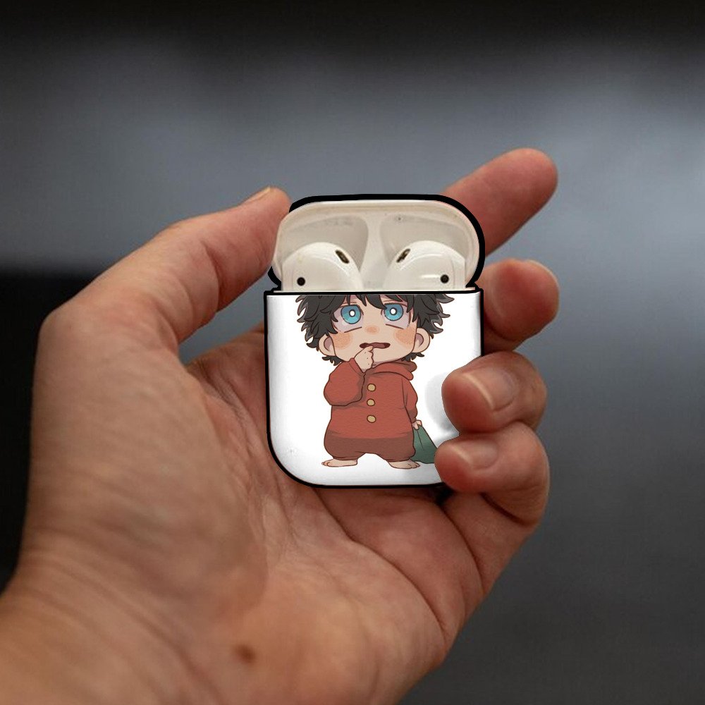 東京リベンジャーズ Tokyo Revengers AirPods 第2世代保護ケース ハードシェル ブラック 耐衝撃・防指紋・カラビナ付き