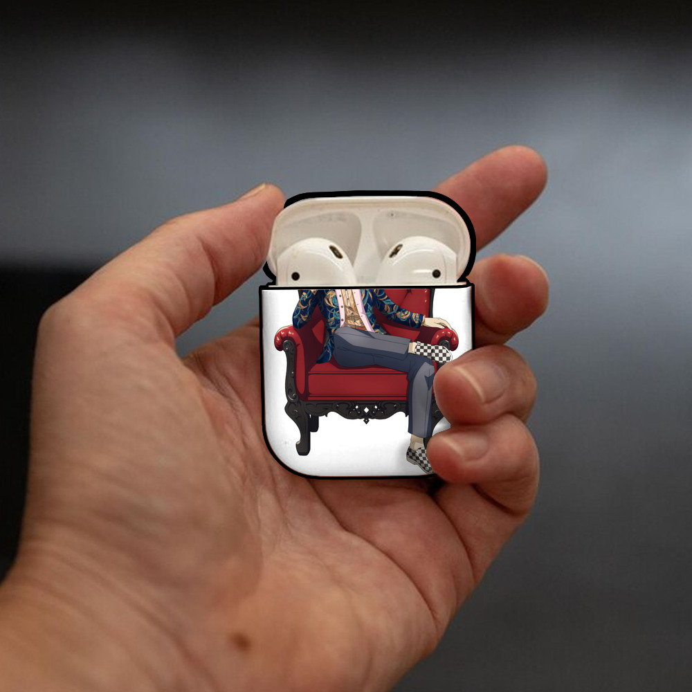 東京リベンジャーズ Tokyo Revengers AirPods 第2世代保護ケース ハードシェル ブラック 耐衝撃・防指紋・カラビナ付き