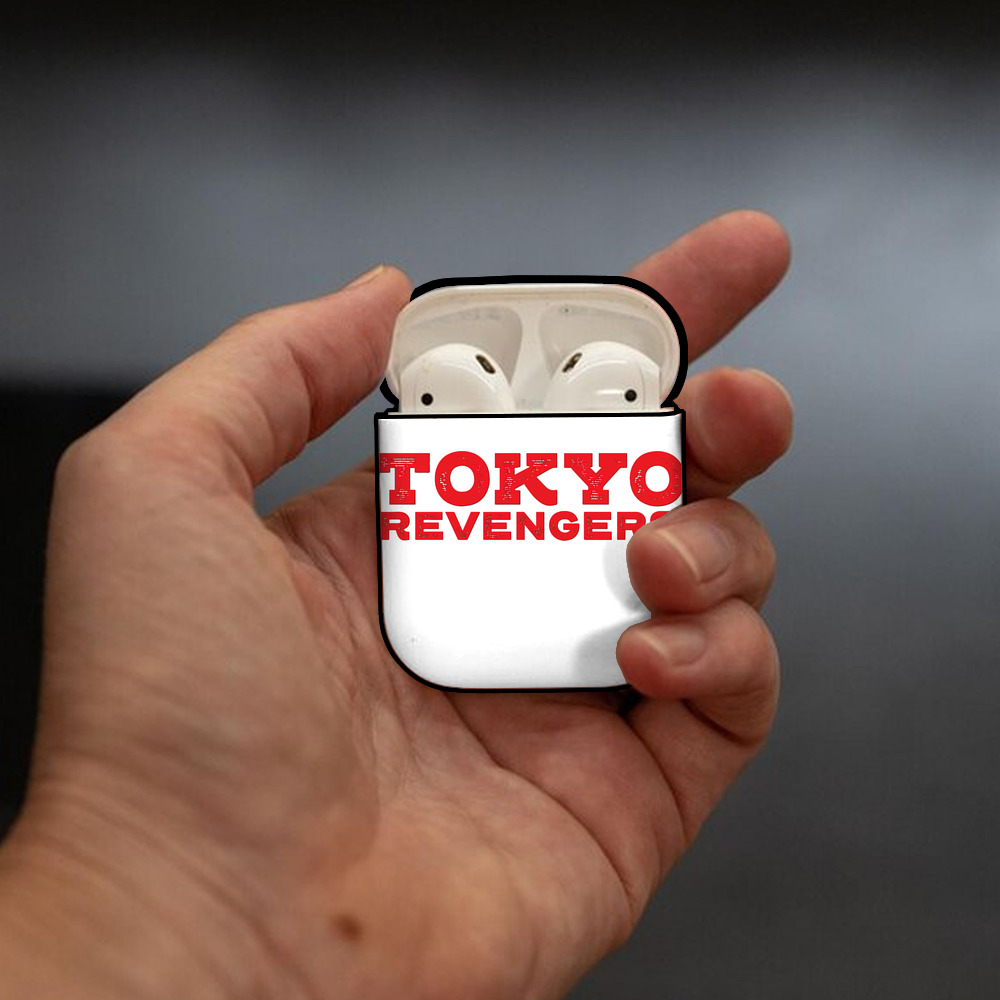 東京リベンジャーズ Tokyo Revengers AirPods 第2世代保護ケース ハードシェル ブラック 耐衝撃・防指紋・カラビナ付き