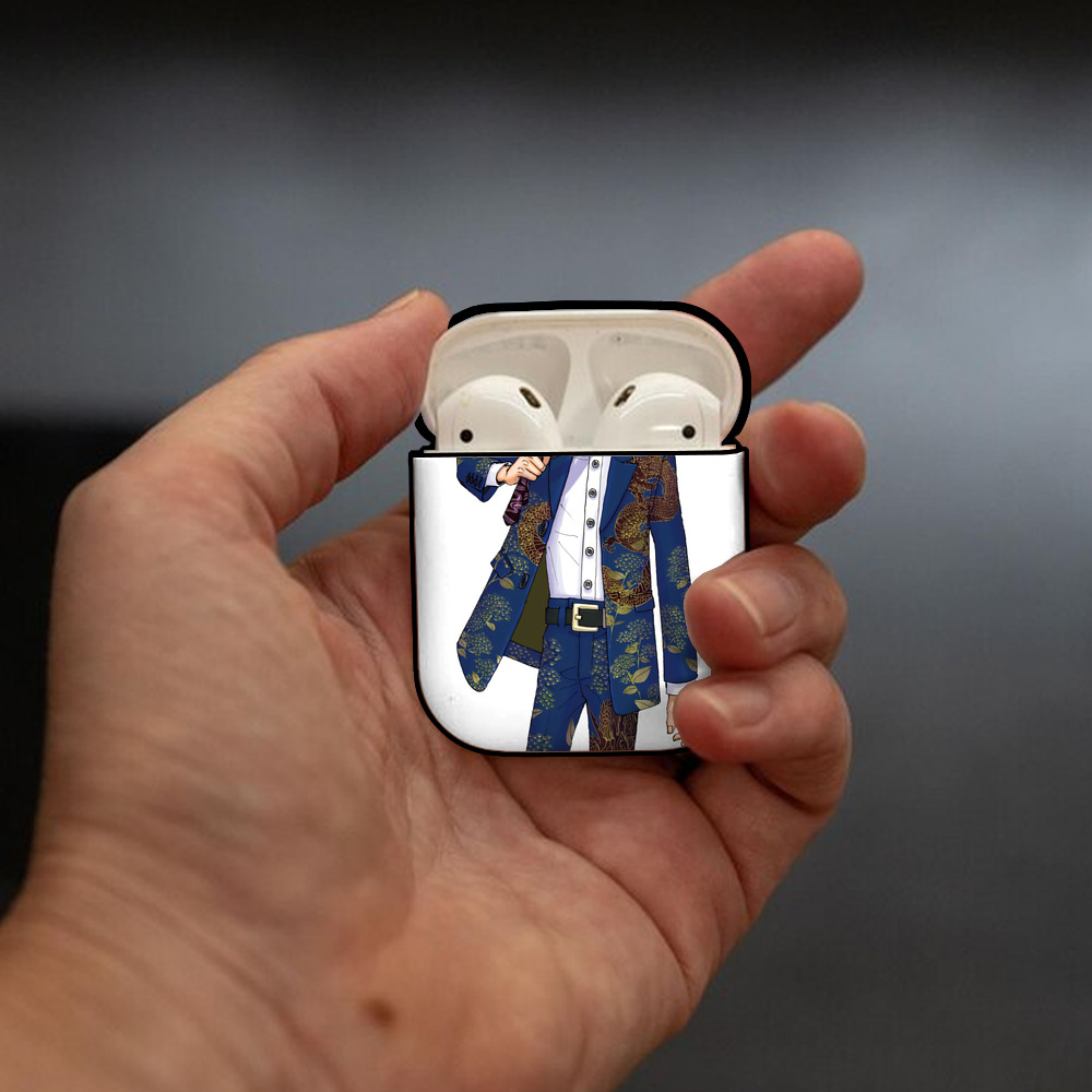 東京リベンジャーズ Tokyo Revengers AirPods 第2世代保護ケース ハードシェル ブラック 耐衝撃・防指紋・カラビナ付き