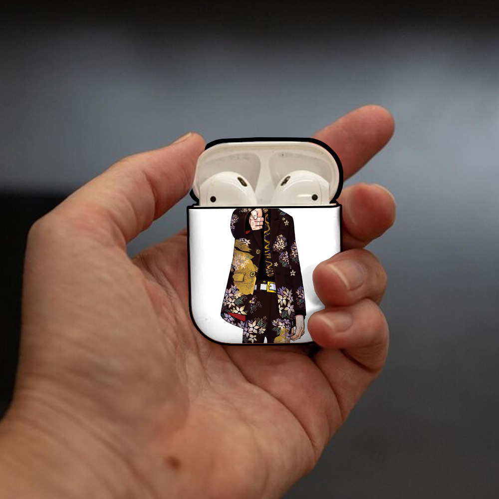 東京リベンジャーズ Tokyo Revengers AirPods 第2世代保護ケース ハードシェル ブラック 耐衝撃・防指紋・カラビナ付き