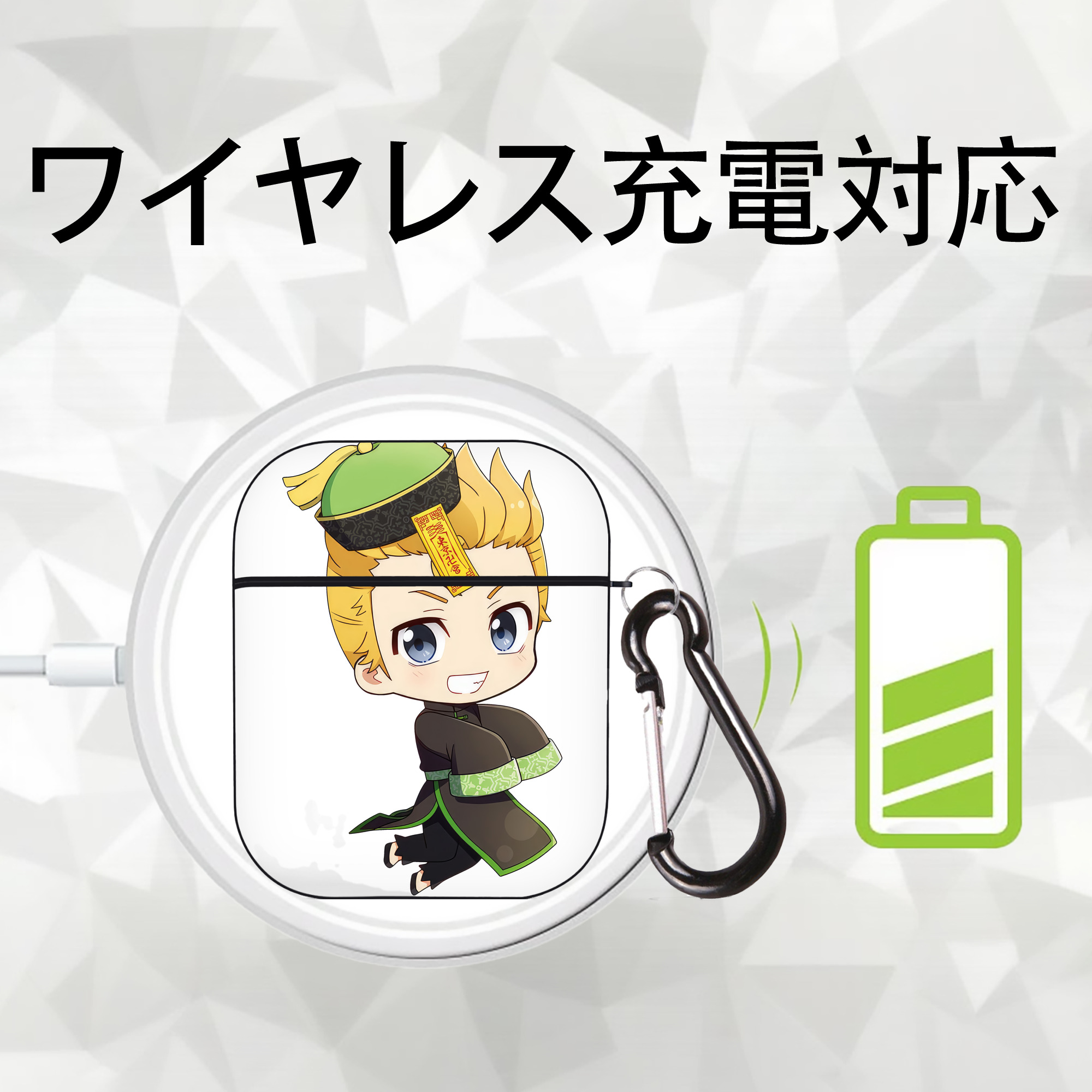 東京リベンジャーズ Tokyo Revengers AirPods 第2世代保護ケース ハードシェル ブラック 耐衝撃・防指紋・カラビナ付き