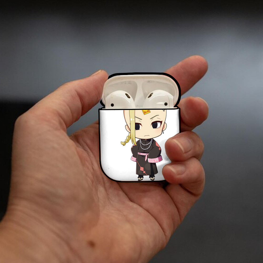 東京リベンジャーズ Tokyo Revengers AirPods 第2世代保護ケース ハードシェル ブラック 耐衝撃・防指紋・カラビナ付き