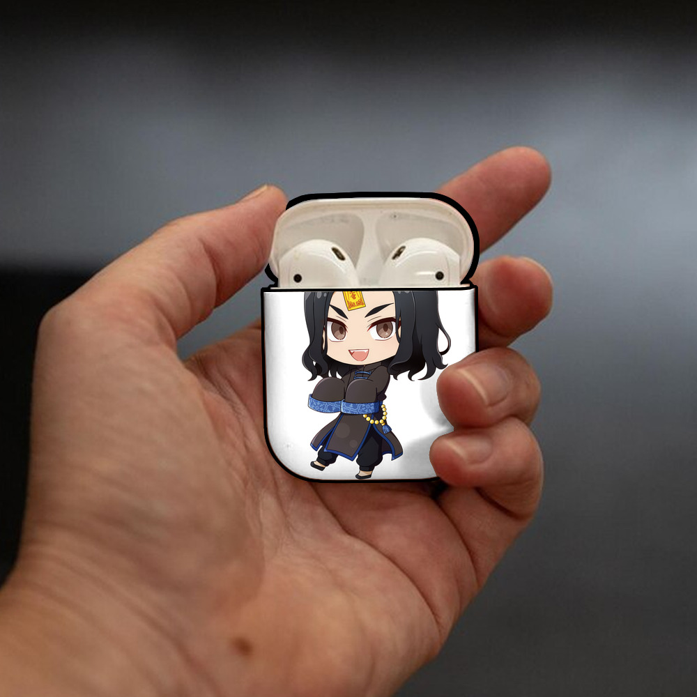 東京リベンジャーズ Tokyo Revengers AirPods 第2世代保護ケース ハードシェル ブラック 耐衝撃・防指紋・カラビナ付き