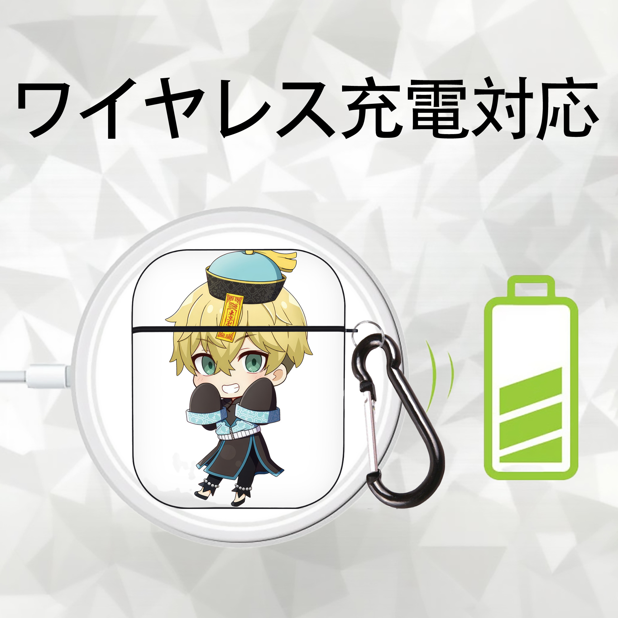 東京リベンジャーズ Tokyo Revengers AirPods 第2世代保護ケース ハードシェル ブラック 耐衝撃・防指紋・カラビナ付き