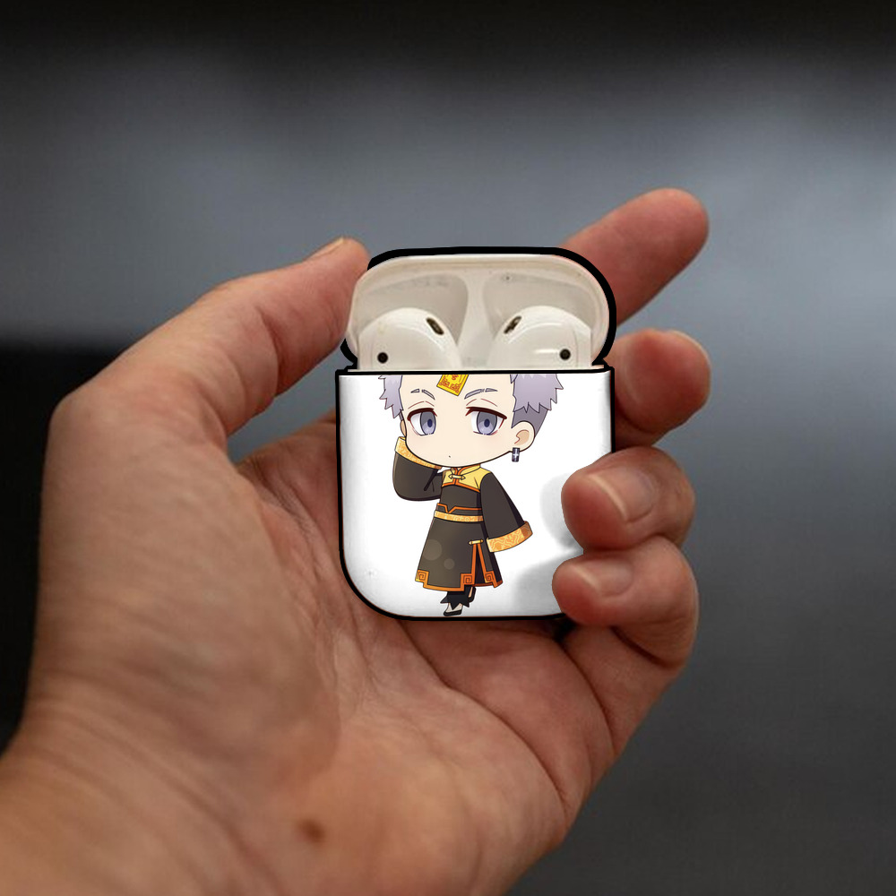 東京リベンジャーズ Tokyo Revengers AirPods 第2世代保護ケース ハードシェル ブラック 耐衝撃・防指紋・カラビナ付き