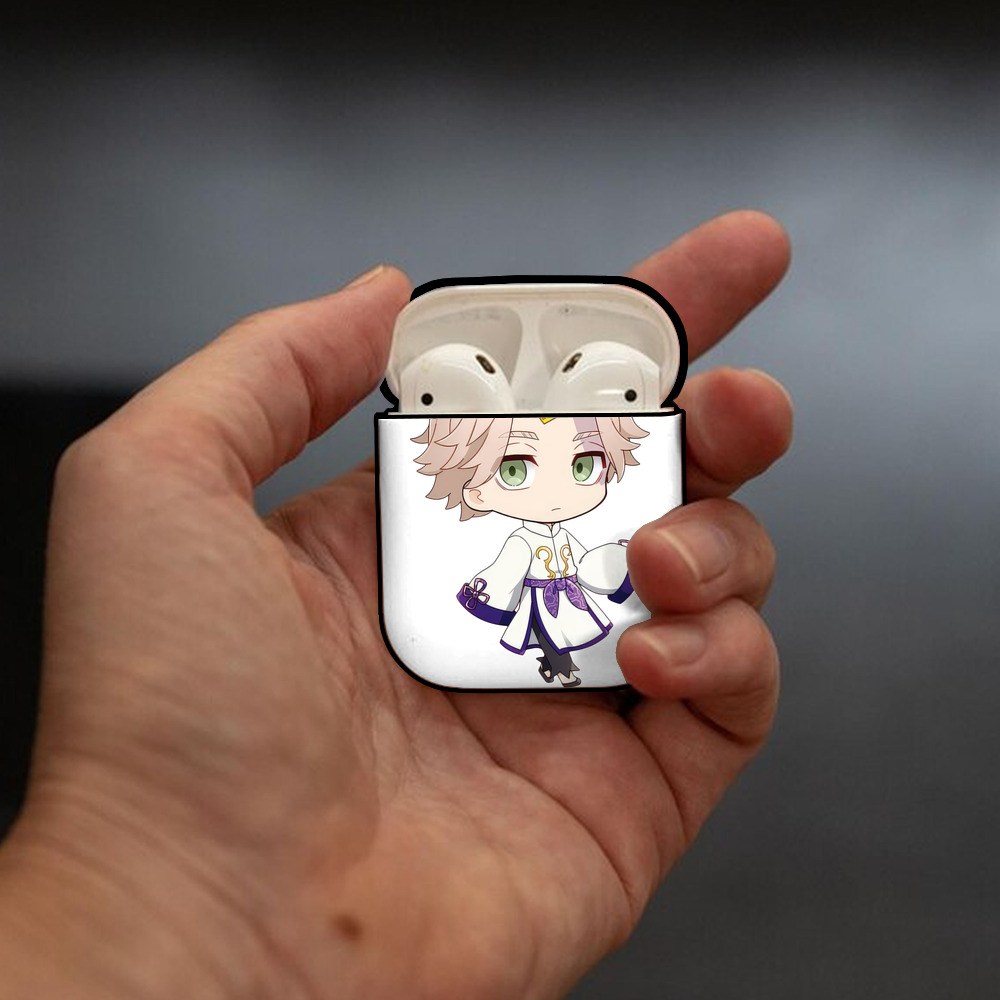 東京リベンジャーズ Tokyo Revengers AirPods 第2世代保護ケース ハードシェル ブラック 耐衝撃・防指紋・カラビナ付き