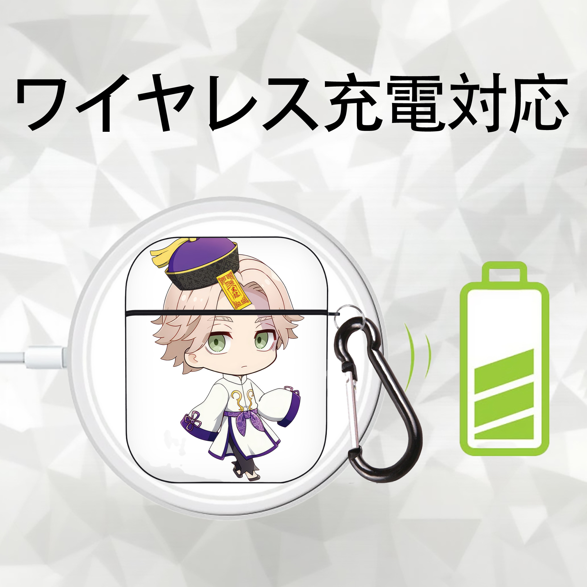 東京リベンジャーズ Tokyo Revengers AirPods 第2世代保護ケース ハードシェル ブラック 耐衝撃・防指紋・カラビナ付き