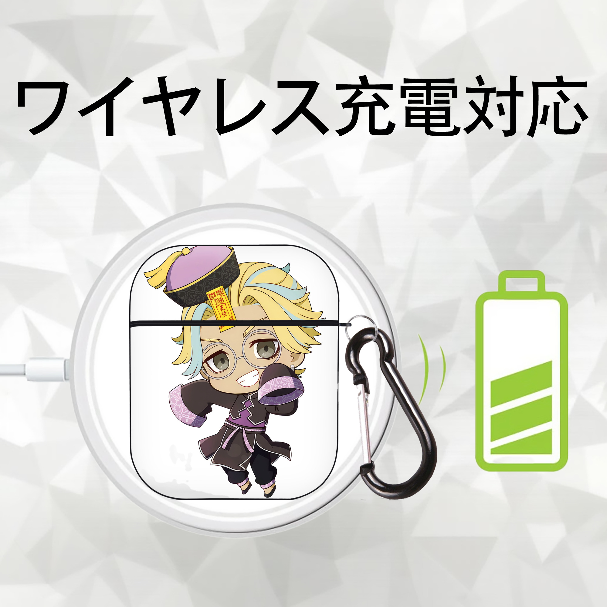 東京リベンジャーズ Tokyo Revengers AirPods 第2世代保護ケース ハードシェル ブラック 耐衝撃・防指紋・カラビナ付き