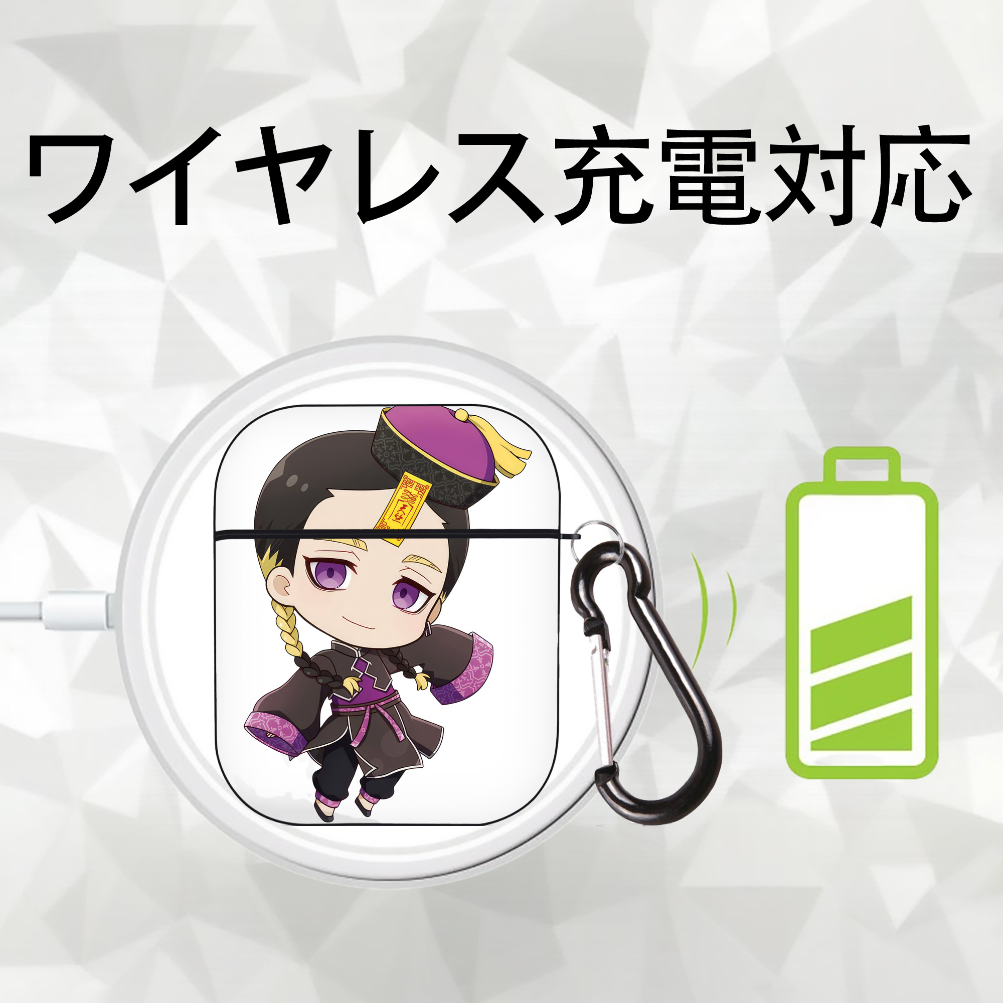 東京リベンジャーズ Tokyo Revengers AirPods 第2世代保護ケース ハードシェル ブラック 耐衝撃・防指紋・カラビナ付き