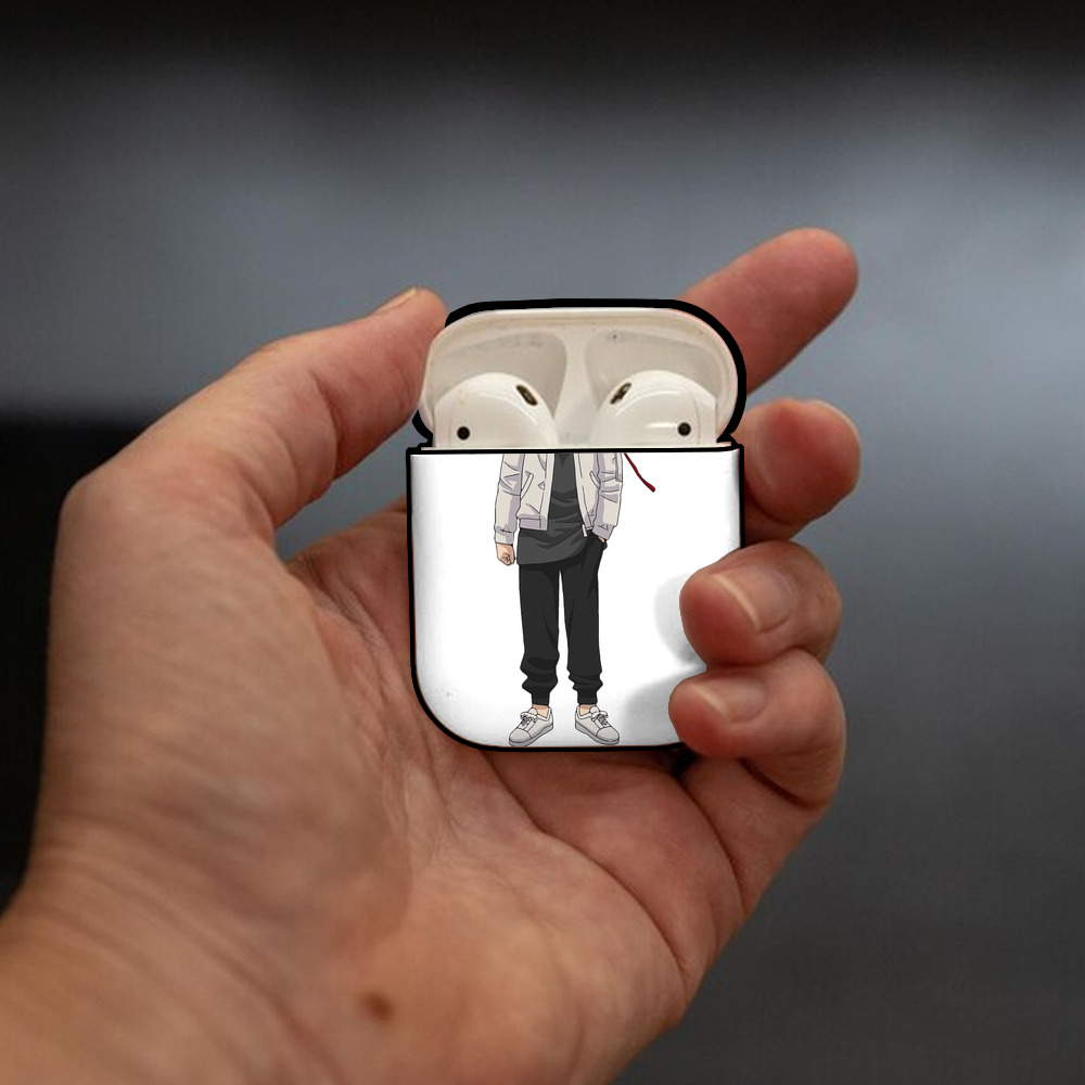 東京リベンジャーズ Tokyo Revengers AirPods 第2世代保護ケース ハードシェル ブラック 耐衝撃・防指紋・カラビナ付き