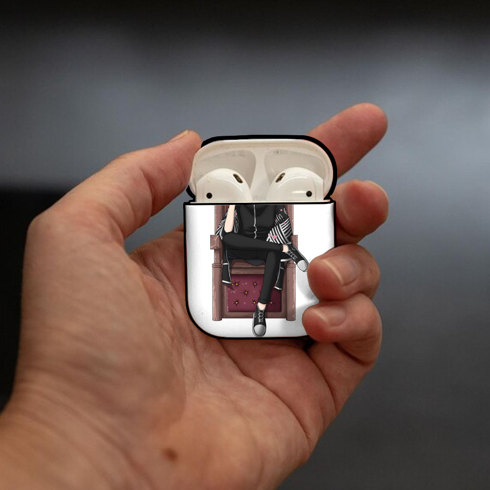 東京リベンジャーズ Tokyo Revengers AirPods 第2世代保護ケース ハードシェル ブラック 耐衝撃・防指紋・カラビナ付き