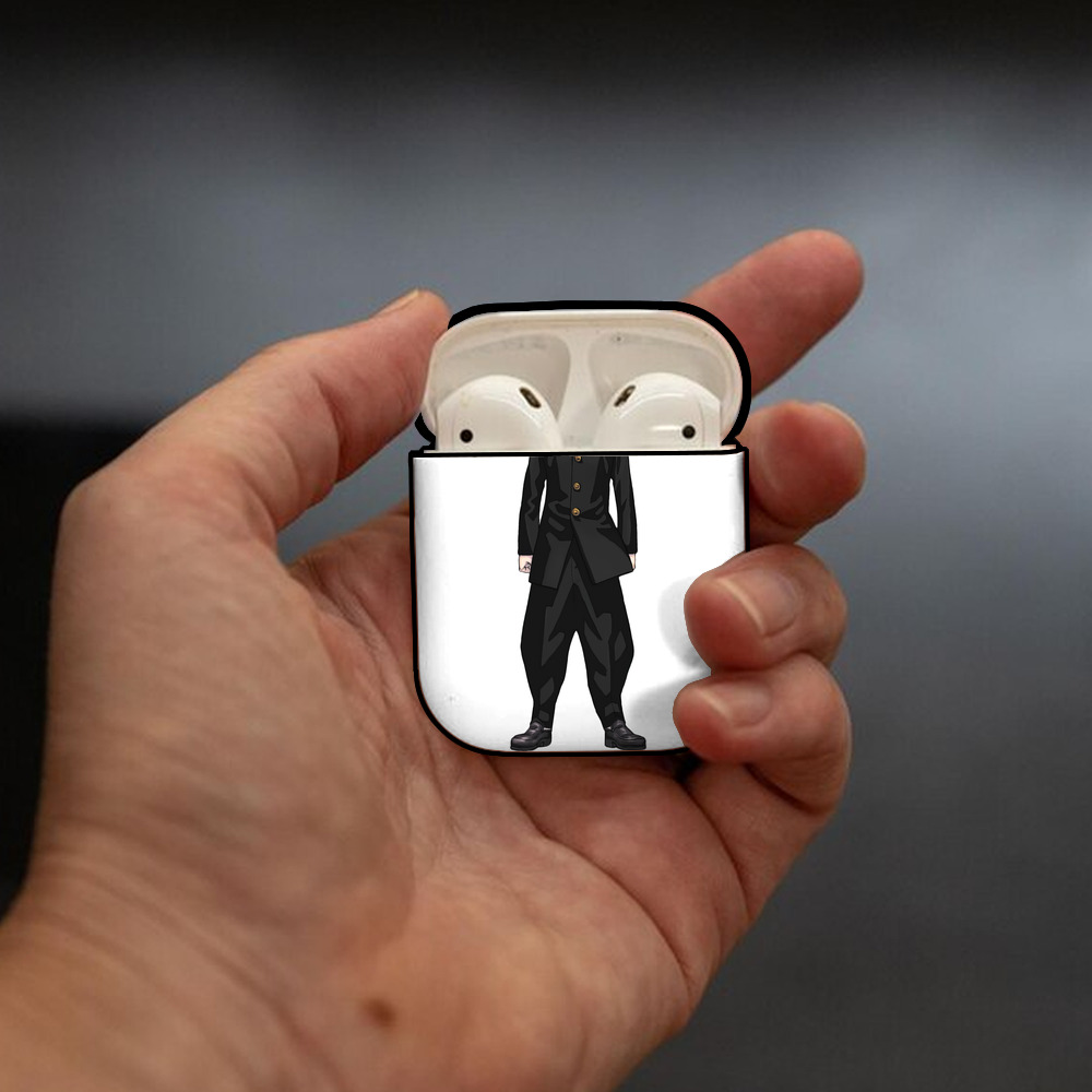東京リベンジャーズ Tokyo Revengers AirPods 第2世代保護ケース ハードシェル ブラック 耐衝撃・防指紋・カラビナ付き