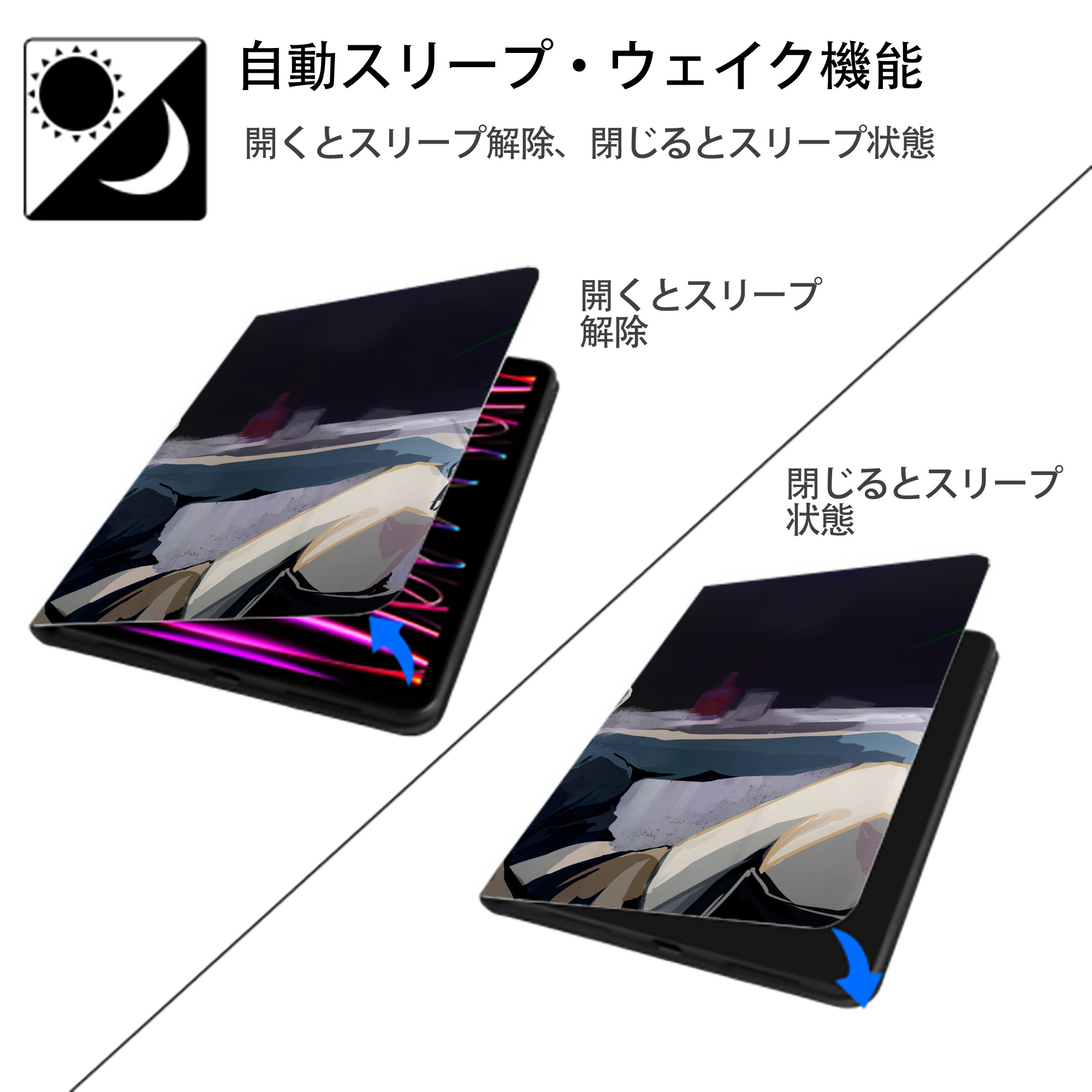 東京リベンジャーズ Tokyo Revengers IPad ケース ブック型 PUレザー TPU 耐衝撃 軽量 薄型 ペン収納なし 全面保護 IPad 各モデル対応