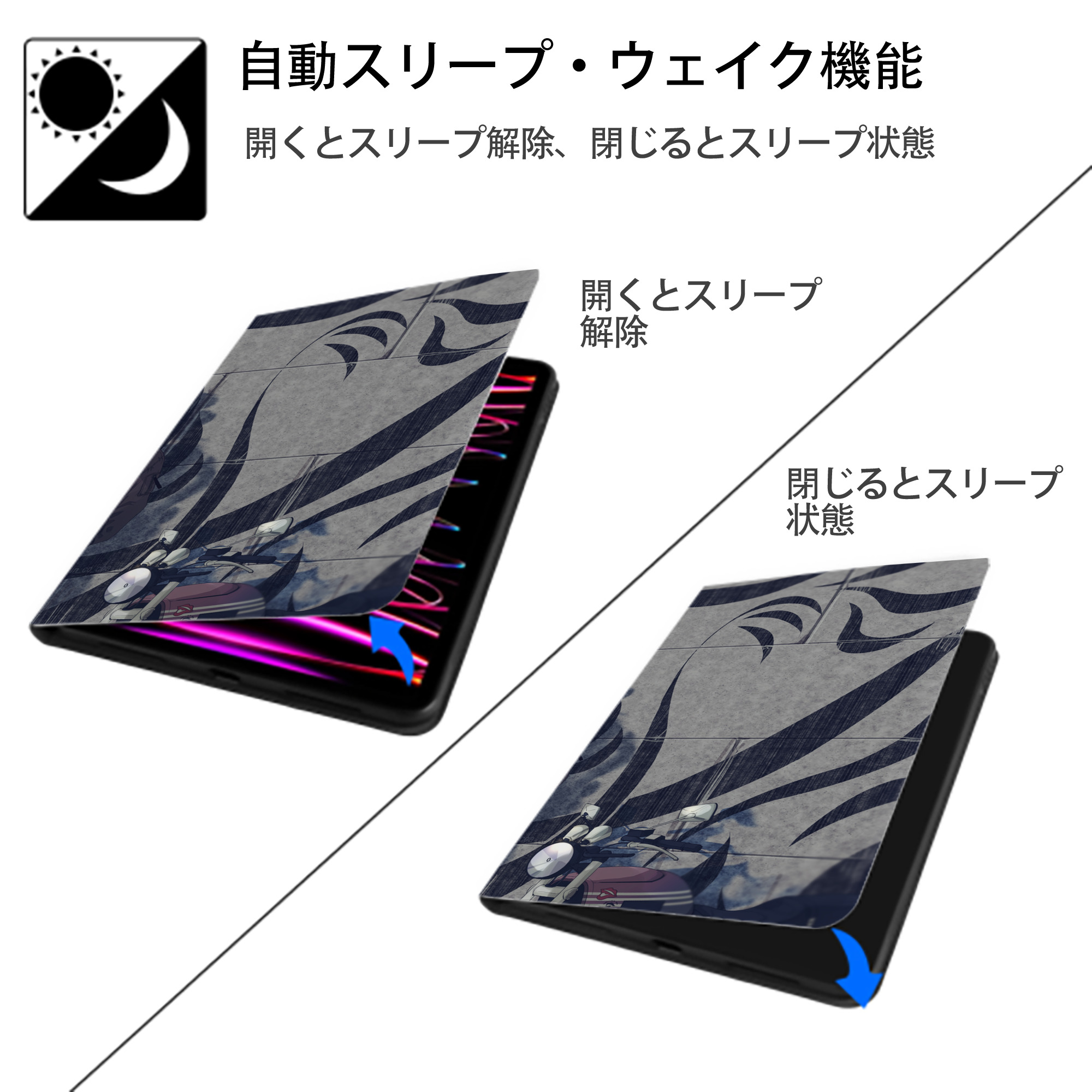 東京リベンジャーズ Tokyo Revengers IPad ケース ブック型 PUレザー TPU 耐衝撃 軽量 薄型 ペン収納なし 全面保護 IPad 各モデル対応