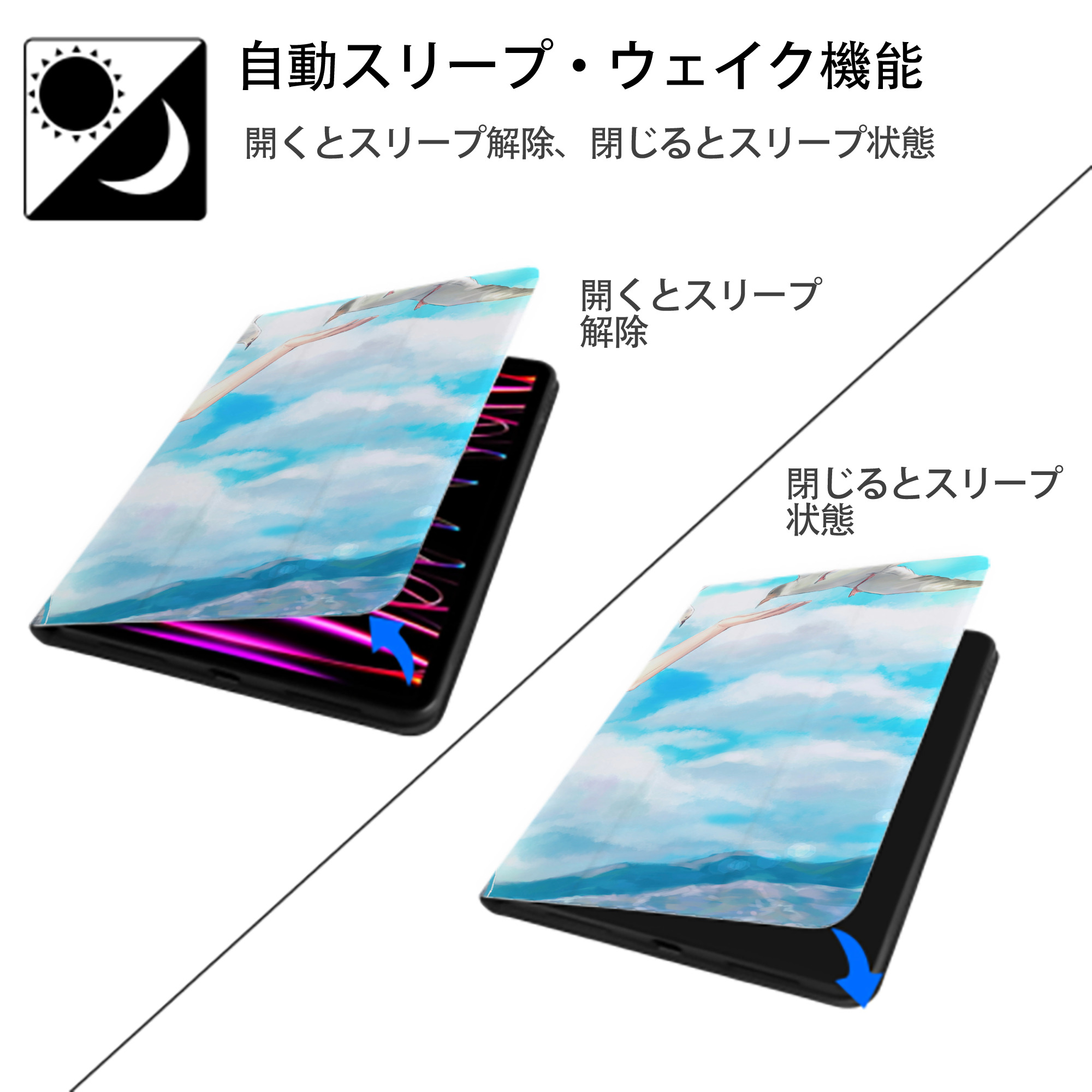 東京リベンジャーズ Tokyo Revengers IPad ケース ブック型 PUレザー TPU 耐衝撃 軽量 薄型 ペン収納なし 全面保護 IPad 各モデル対応