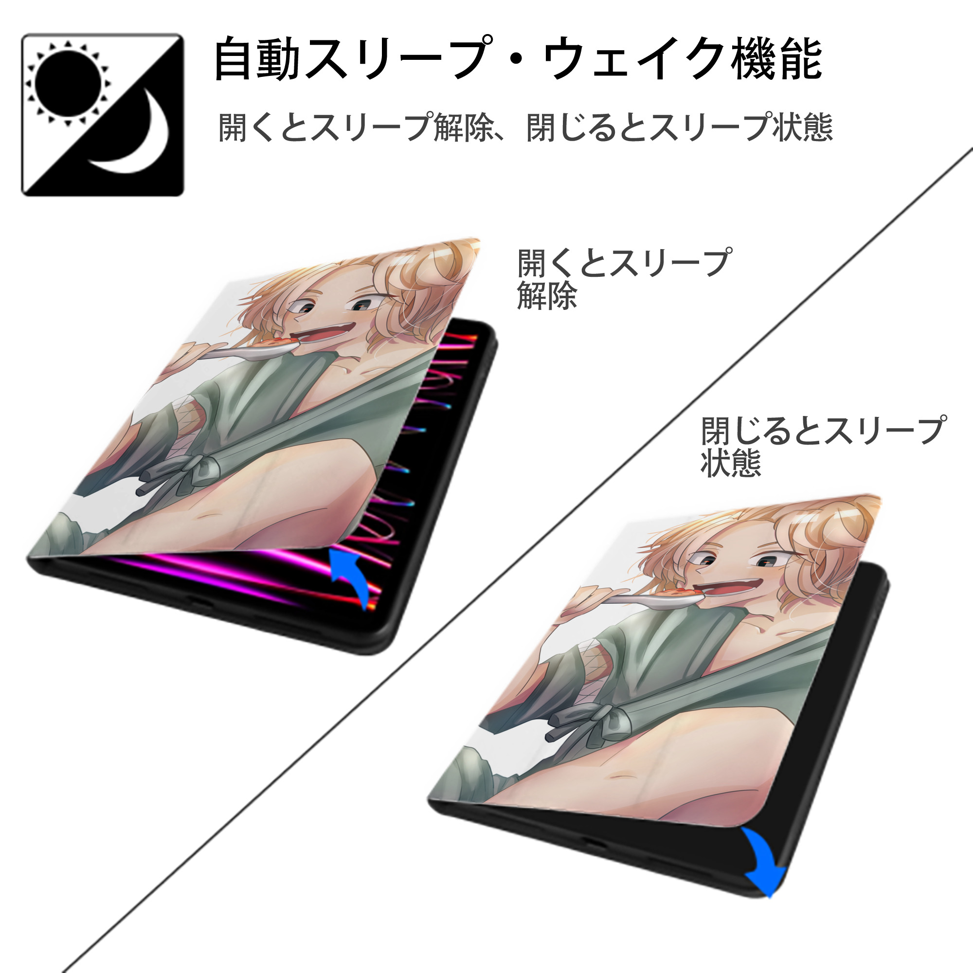 東京リベンジャーズ Tokyo Revengers IPad ケース ブック型 PUレザー TPU 耐衝撃 軽量 薄型 ペン収納なし 全面保護 IPad 各モデル対応