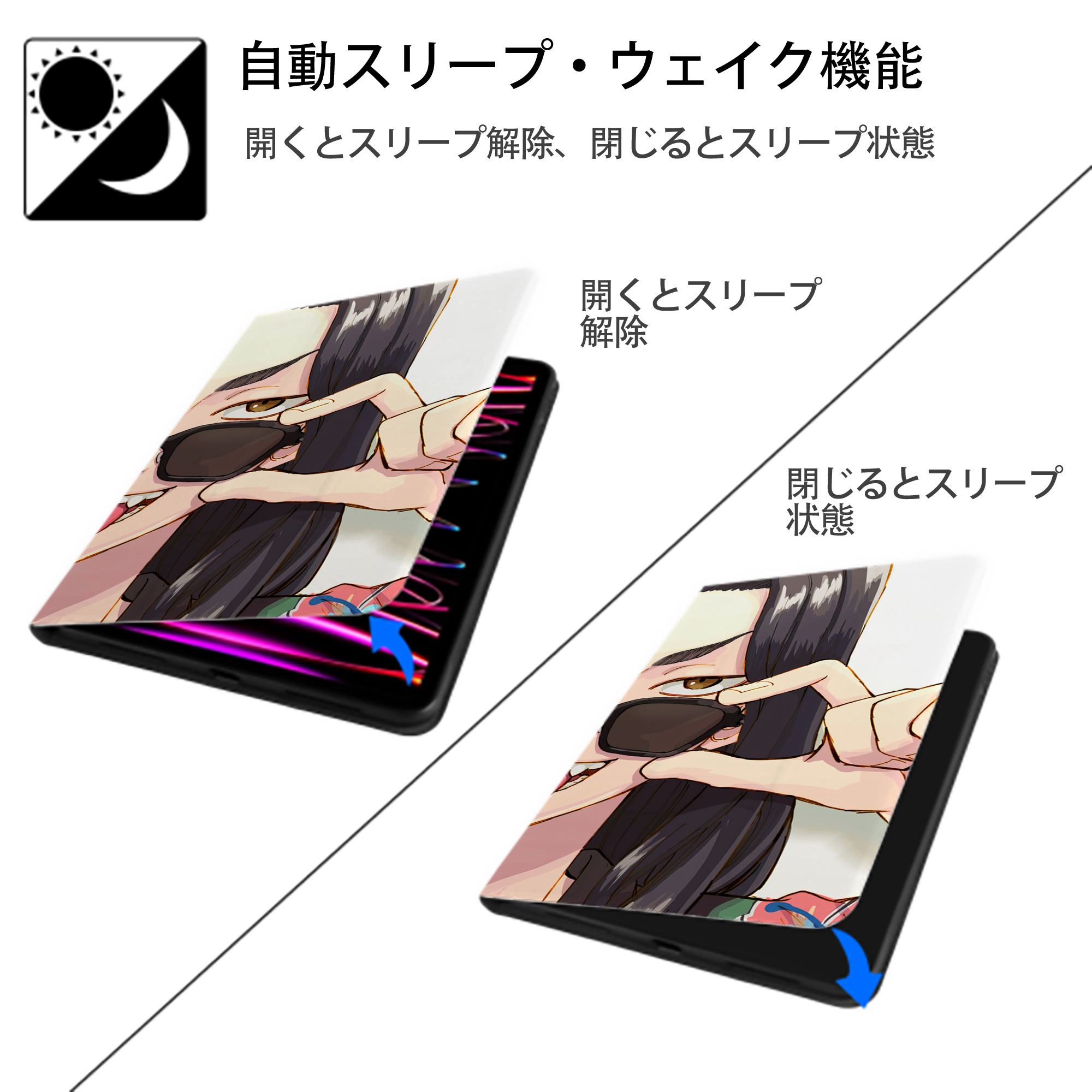 東京リベンジャーズ Tokyo Revengers IPad ケース ブック型 PUレザー TPU 耐衝撃 軽量 薄型 ペン収納なし 全面保護 IPad 各モデル対応