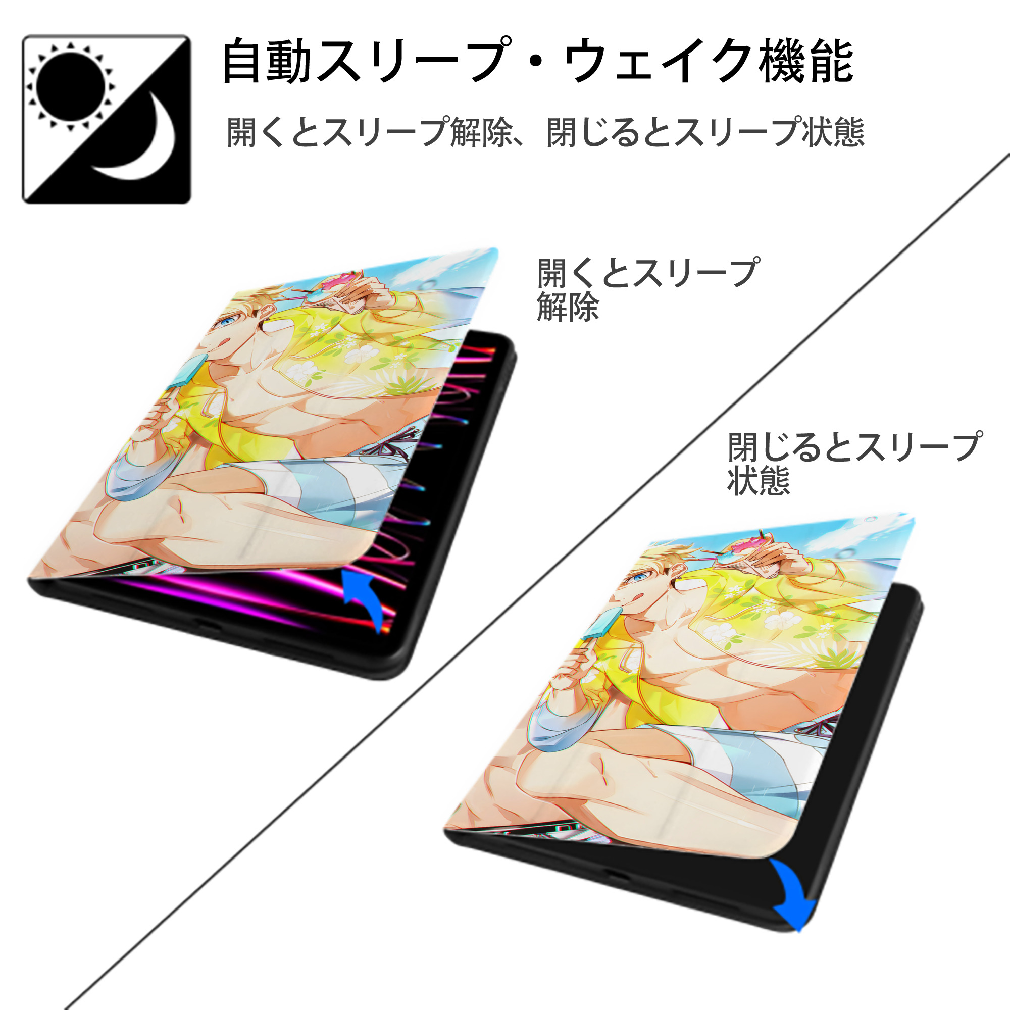 東京リベンジャーズ Tokyo Revengers IPad ケース ブック型 PUレザー TPU 耐衝撃 軽量 薄型 ペン収納なし 全面保護 IPad 各モデル対応