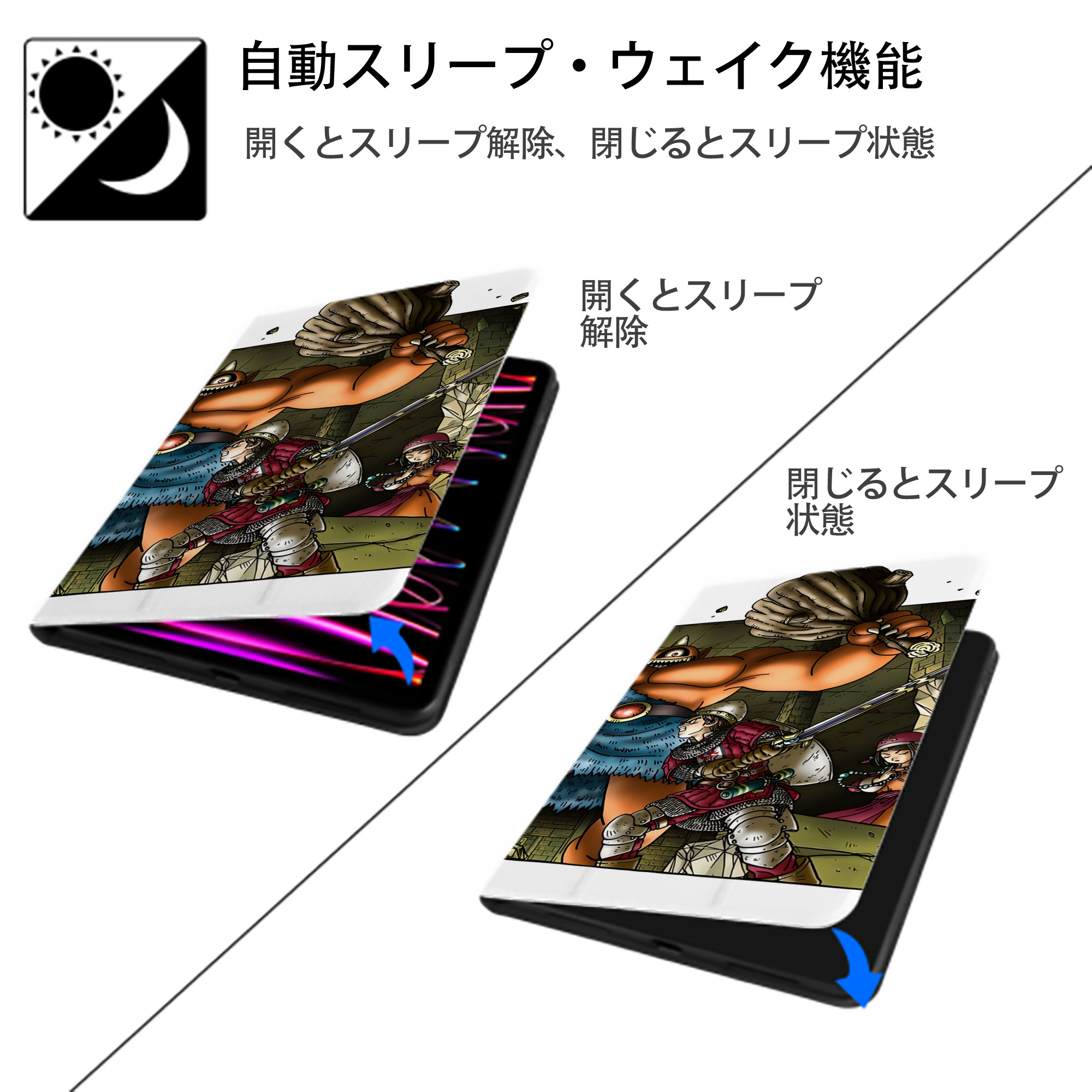 東京リベンジャーズ Tokyo Revengers IPad ケース ブック型 PUレザー TPU 耐衝撃 軽量 薄型 ペン収納なし 全面保護 IPad 各モデル対応