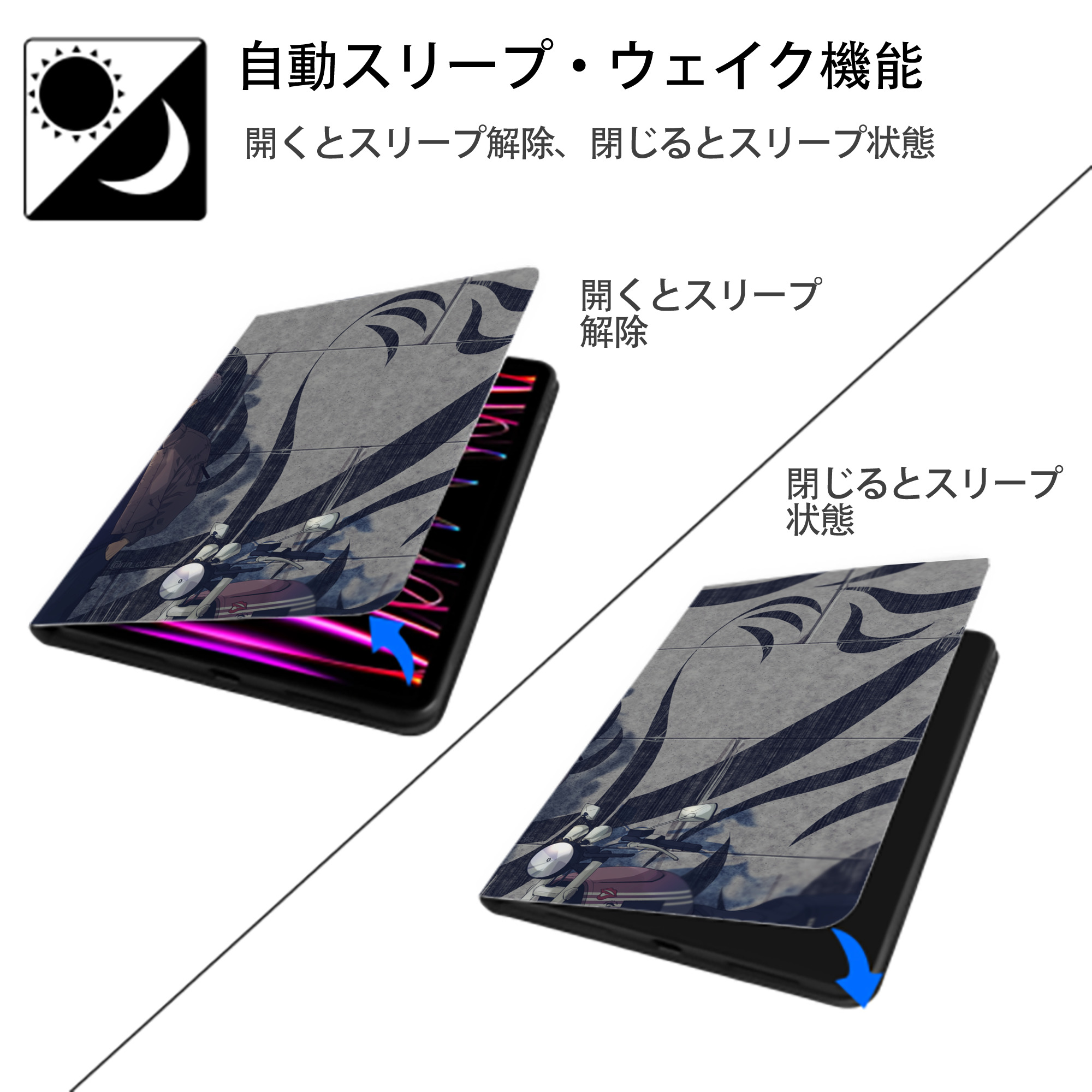 東京リベンジャーズ Tokyo Revengers IPadケース ペンホルダー付き ブックスタイルデザイン