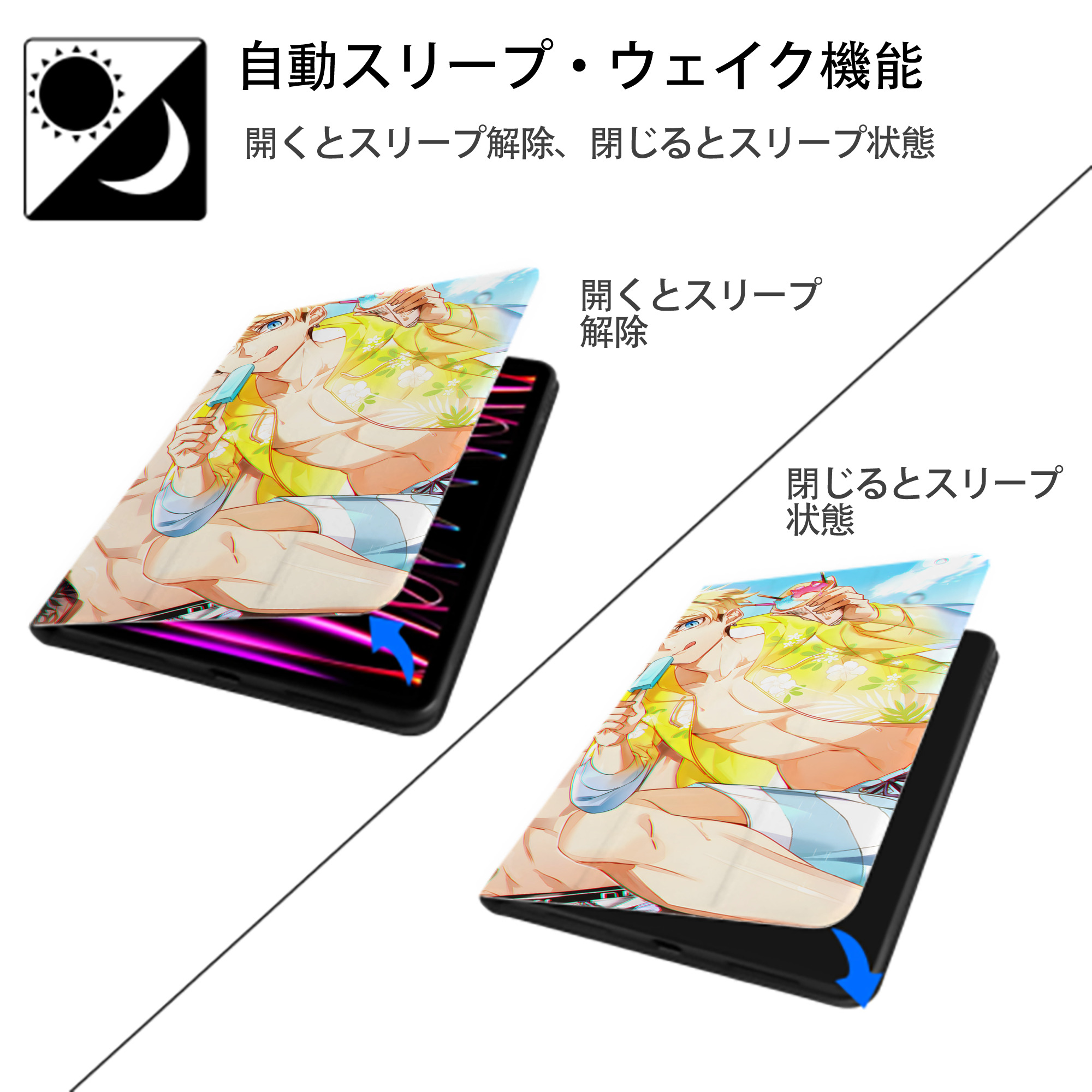 東京リベンジャーズ Tokyo Revengers IPadケース ペンホルダー付き ブックスタイルデザイン