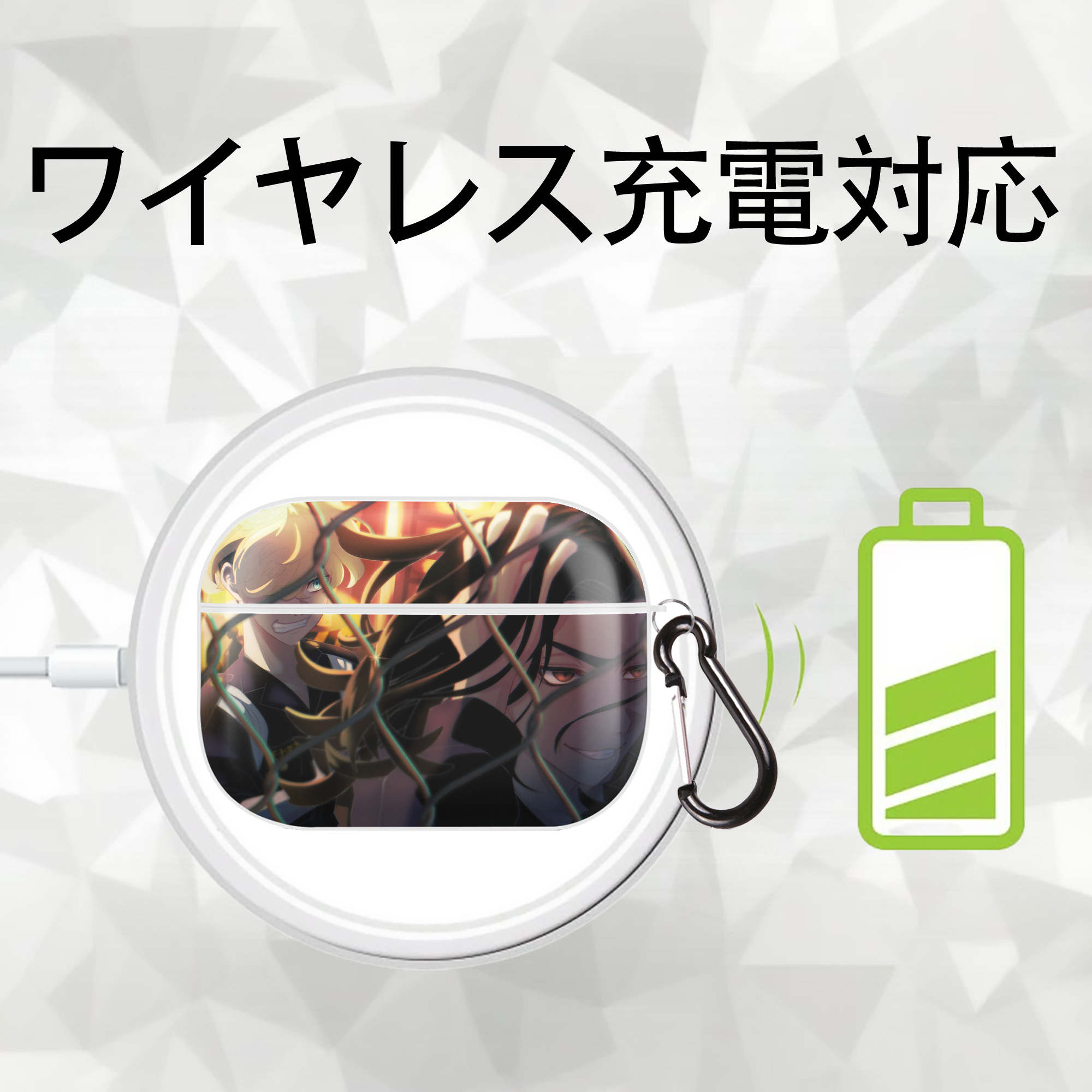 東京リベンジャーズ Tokyo Revengers 【AirPods Pro用】ハードシェル保護ケース 耐衝撃・防指紋・カラビナ付き商品仕様