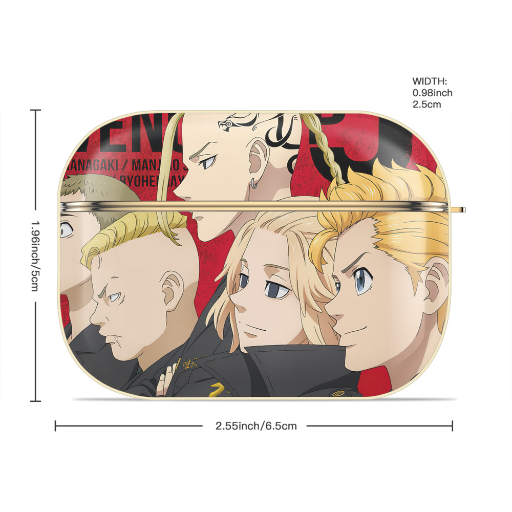 東京リベンジャーズ Tokyo Revengers 【AirPods Pro用】ハードシェル保護ケース｜耐衝撃・防指紋・カラビナ付き商品仕様