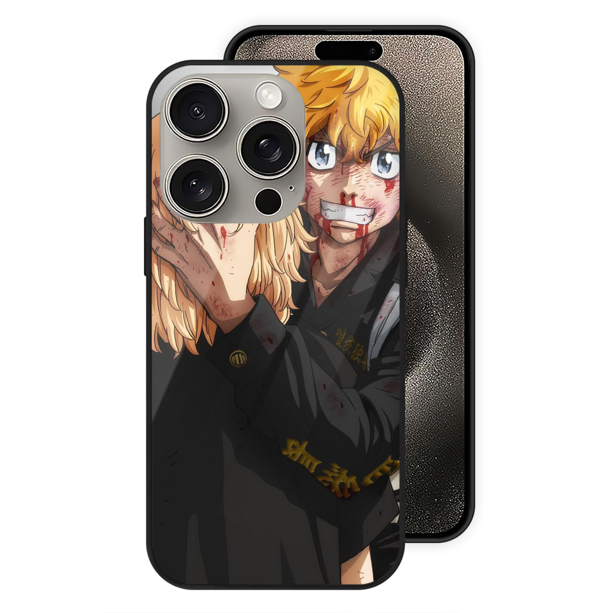 （画像用） 東京リベンジャーズ Tokyo Revengers 【iPhone15Pro対応】スマホケース 耐衝撃＆黄変防止 背面ガラス