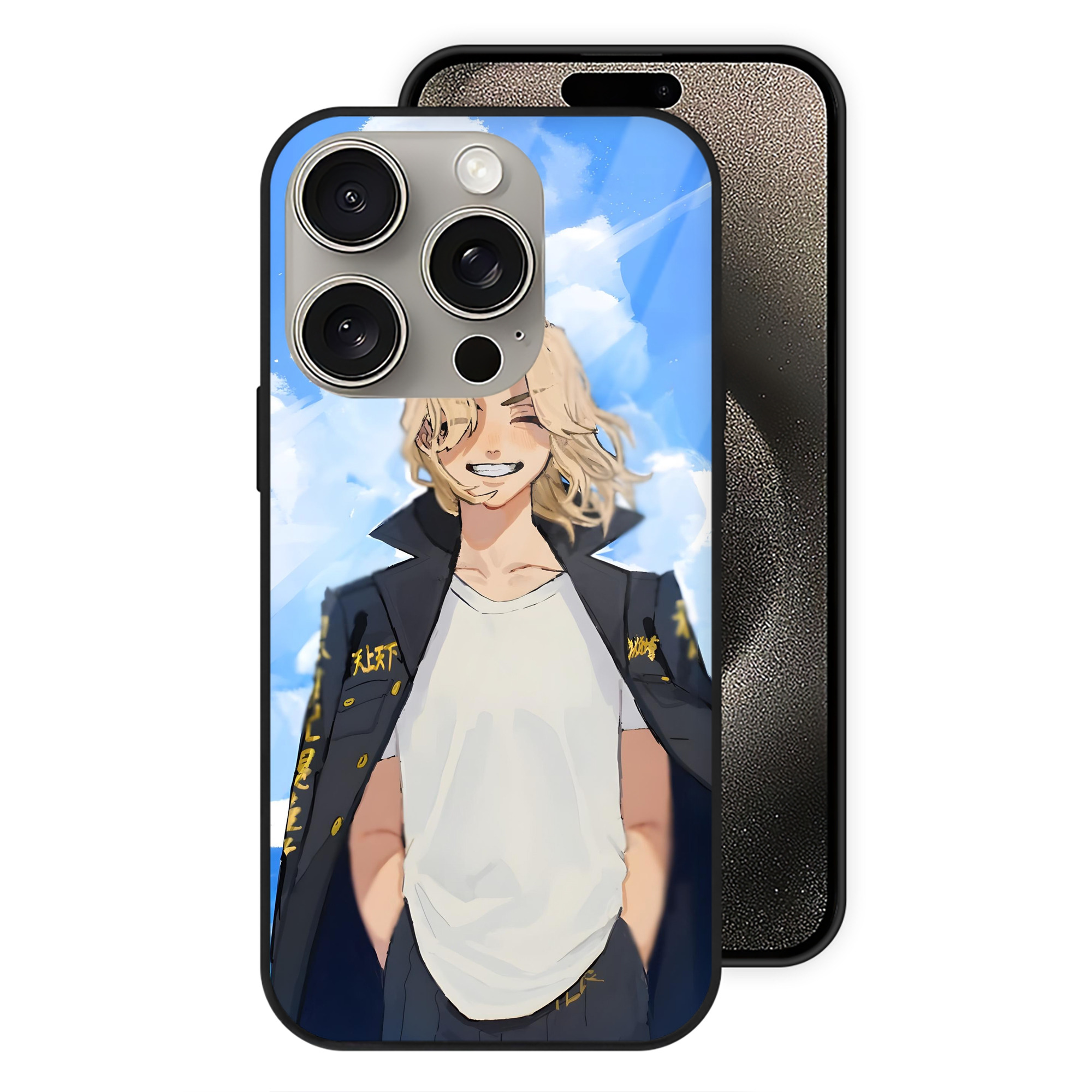 （画像用） 東京リベンジャーズ Tokyo Revengers 【iPhone15Pro対応】スマホケース 耐衝撃＆黄変防止 背面ガラス