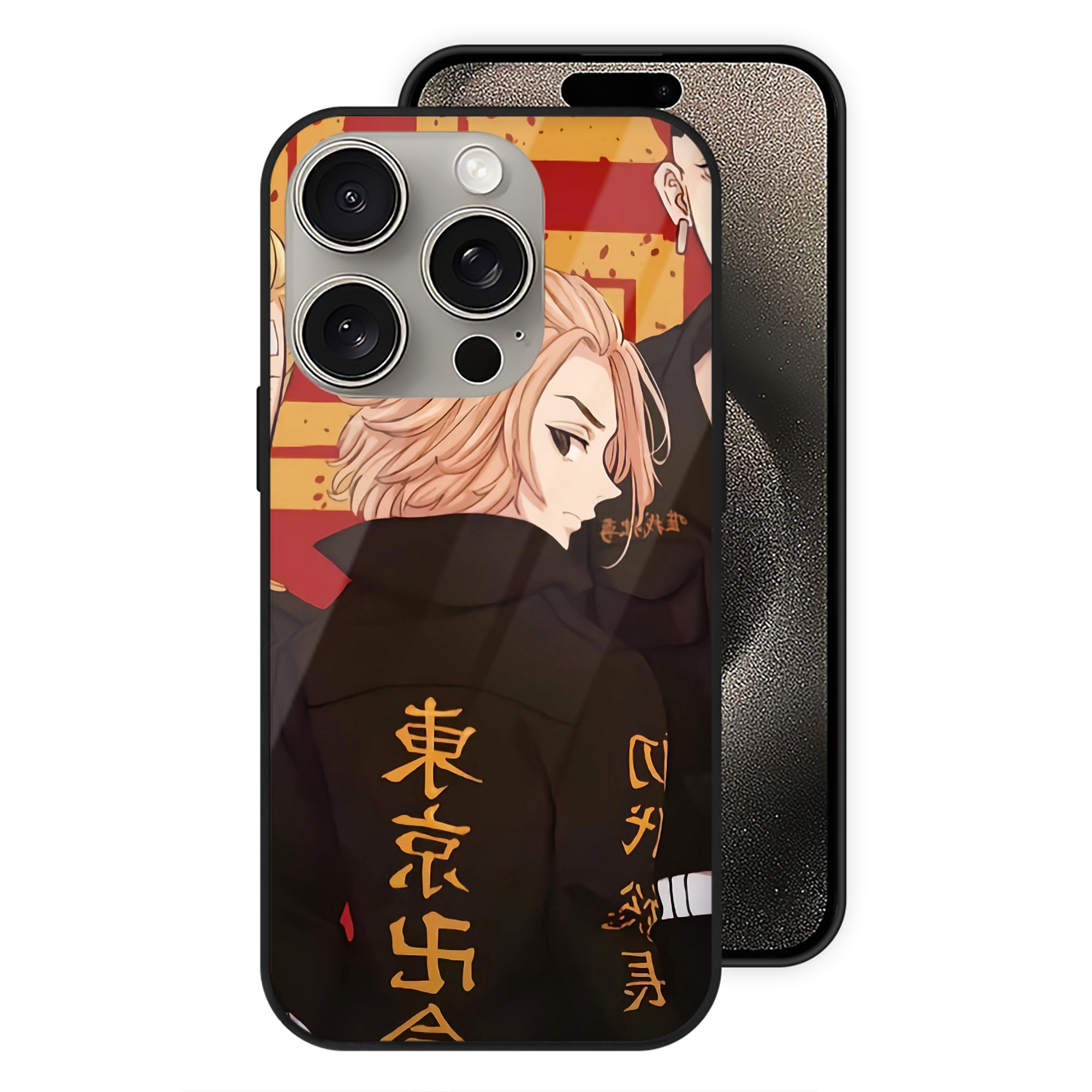 （画像用） 東京リベンジャーズ Tokyo Revengers 【iPhone15Pro対応】スマホケース 耐衝撃＆黄変防止 背面ガラス