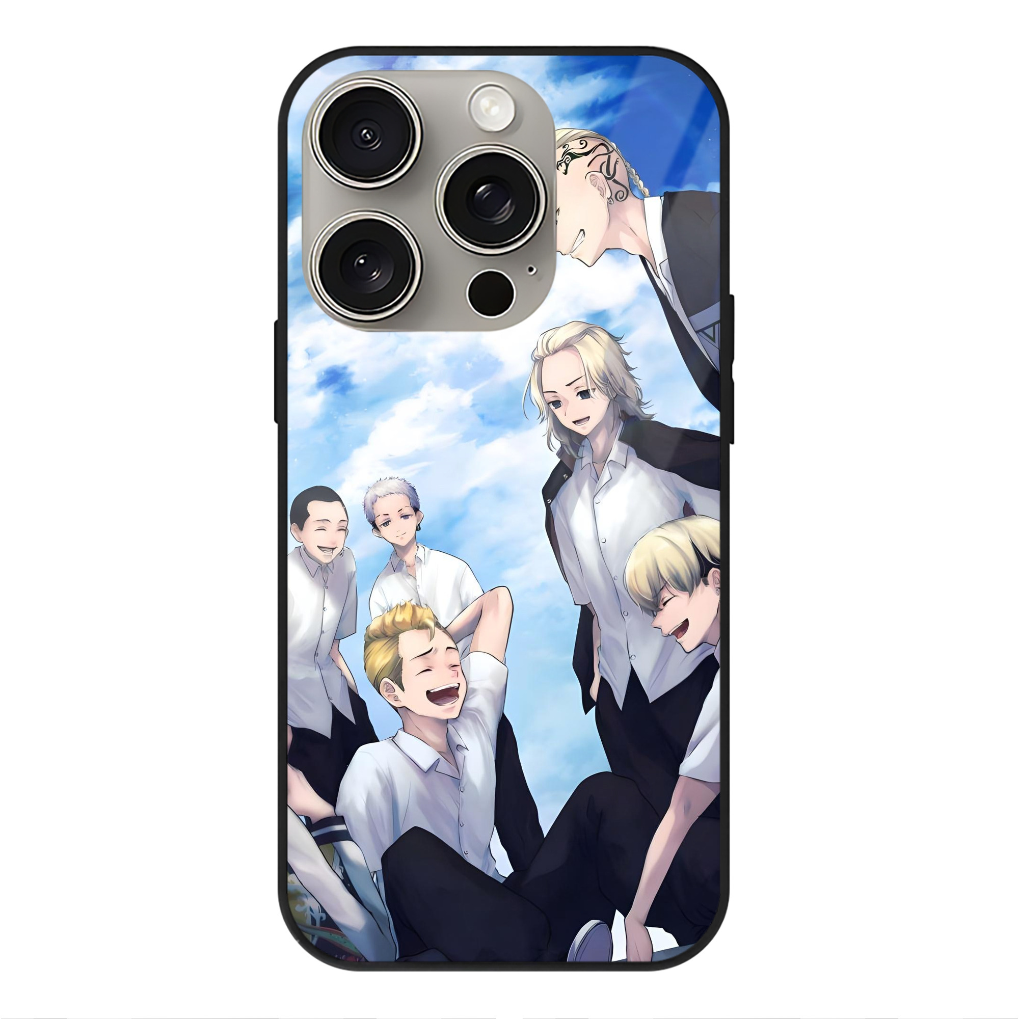 （画像用） 東京リベンジャーズ Tokyo Revengers 【iPhone15Pro対応】スマホケース 耐衝撃＆黄変防止 背面ガラス