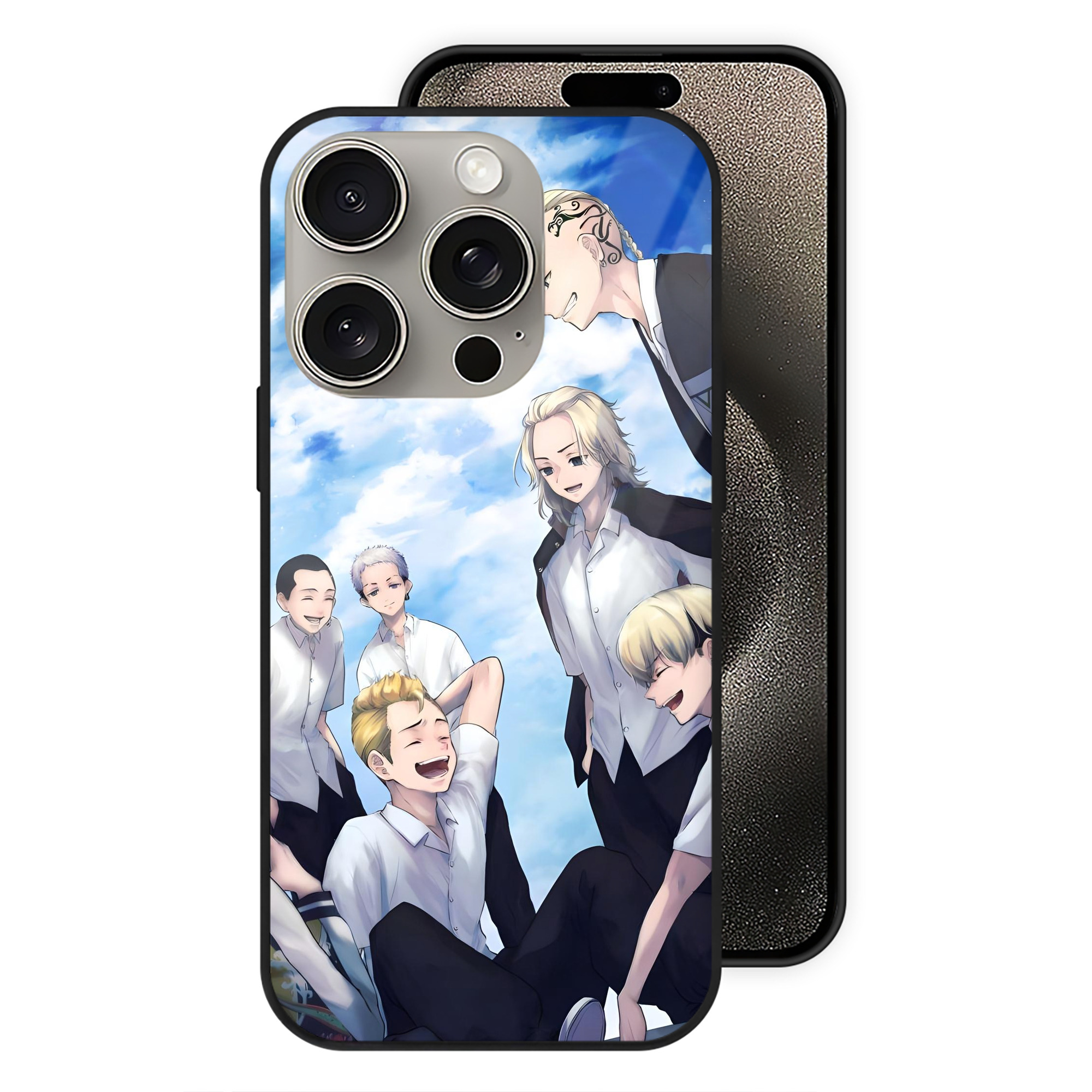 （画像用） 東京リベンジャーズ Tokyo Revengers 【iPhone15Pro対応】スマホケース 耐衝撃＆黄変防止 背面ガラス