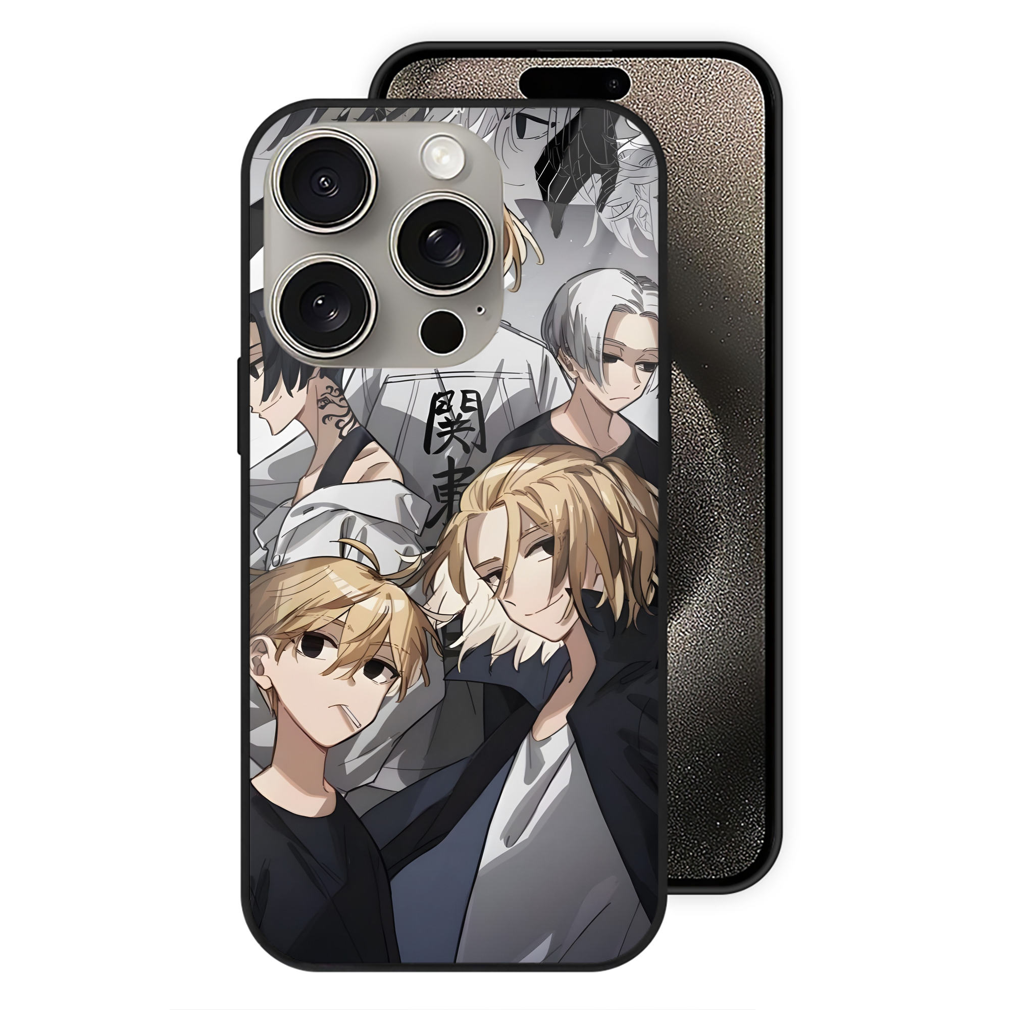 （画像用） 東京リベンジャーズ Tokyo Revengers 【iPhone15Pro対応】スマホケース 耐衝撃＆黄変防止 背面ガラス