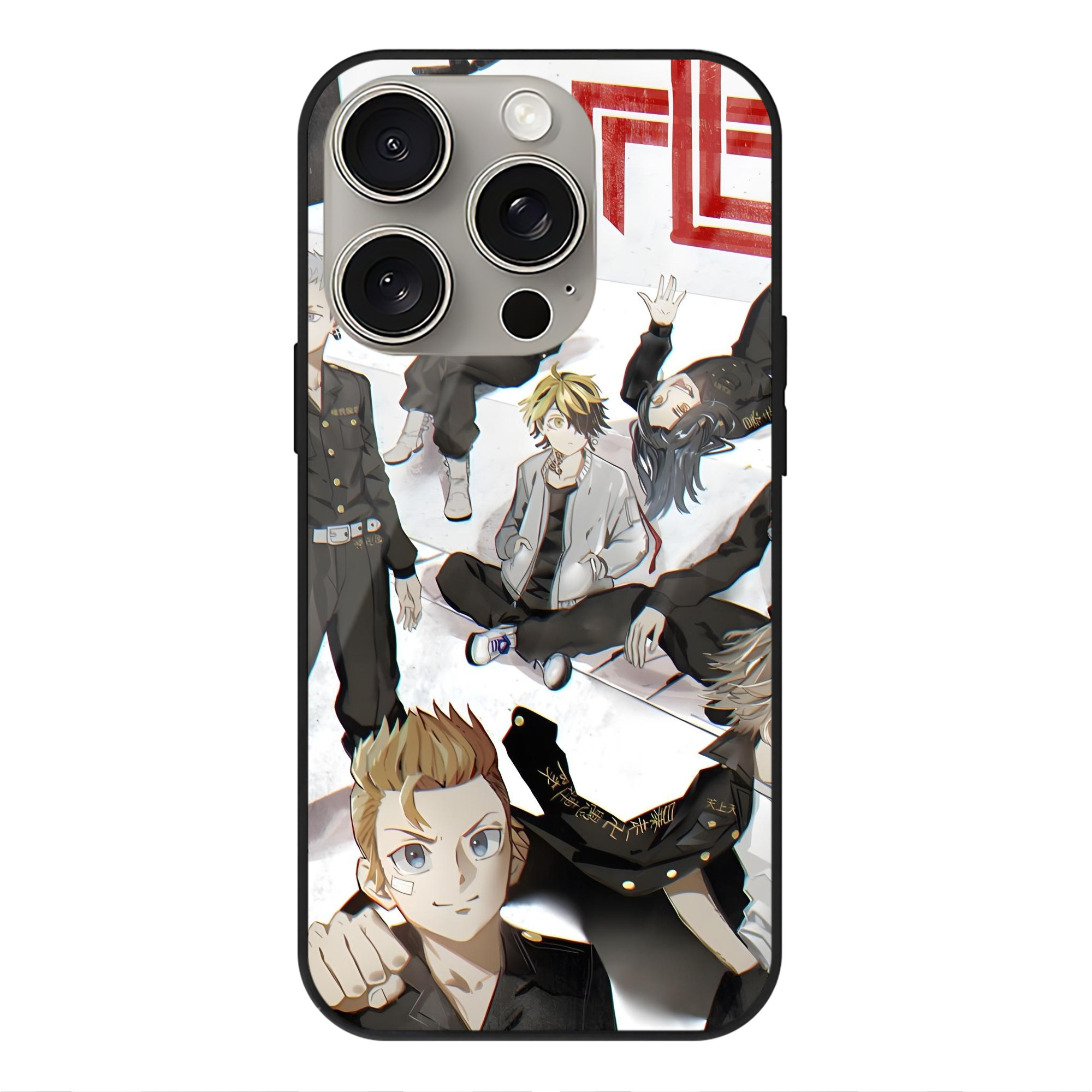（画像用） 東京リベンジャーズ Tokyo Revengers 【iPhone15Pro対応】スマホケース 耐衝撃＆黄変防止 背面ガラス