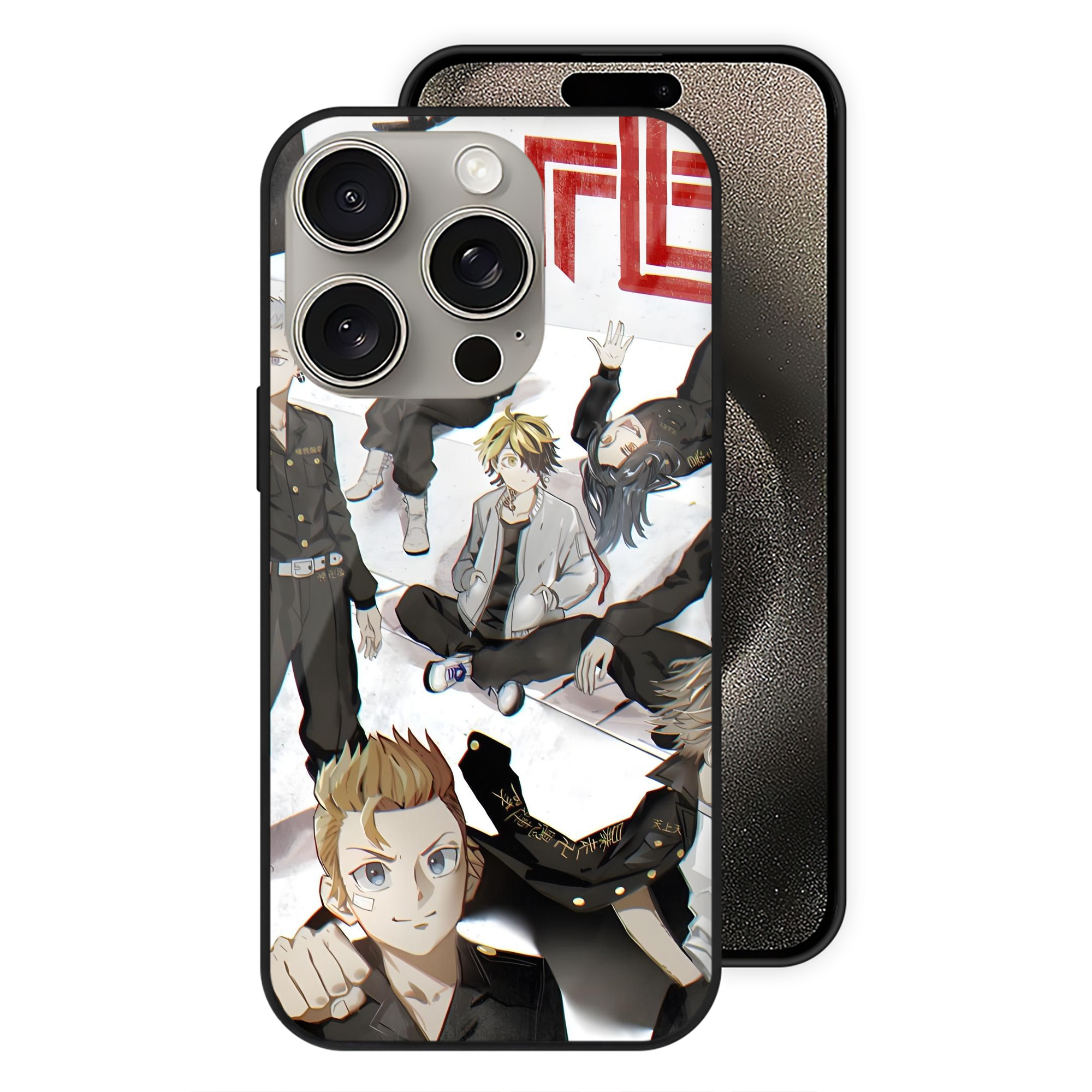 （画像用） 東京リベンジャーズ Tokyo Revengers 【iPhone15Pro対応】スマホケース 耐衝撃＆黄変防止 背面ガラス