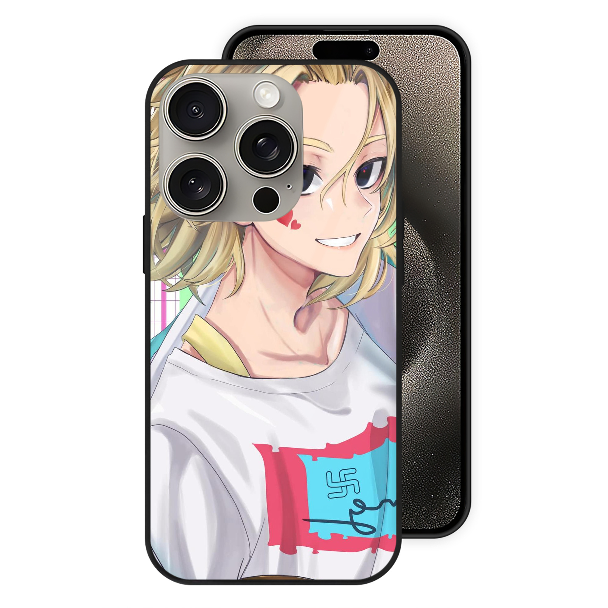 （画像用） 東京リベンジャーズ Tokyo Revengers 【iPhone15Pro対応】スマホケース 耐衝撃＆黄変防止 背面ガラス