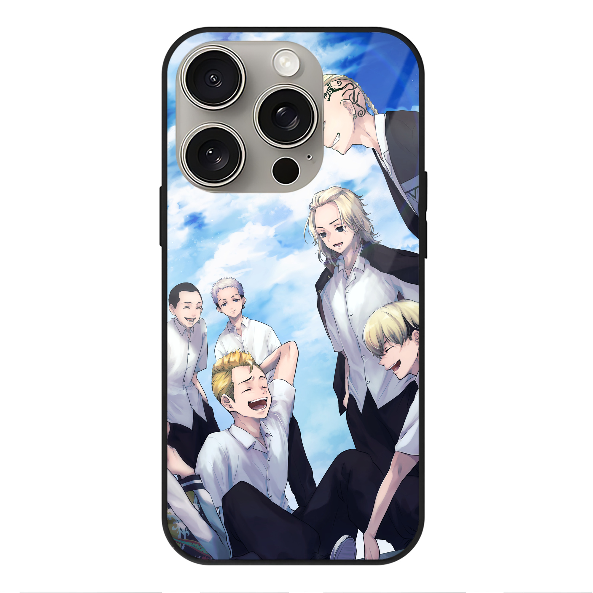 （画像用） 東京リベンジャーズ Tokyo Revengers 【iPhone15Pro対応】スマホケース 耐衝撃＆黄変防止 背面ガラス