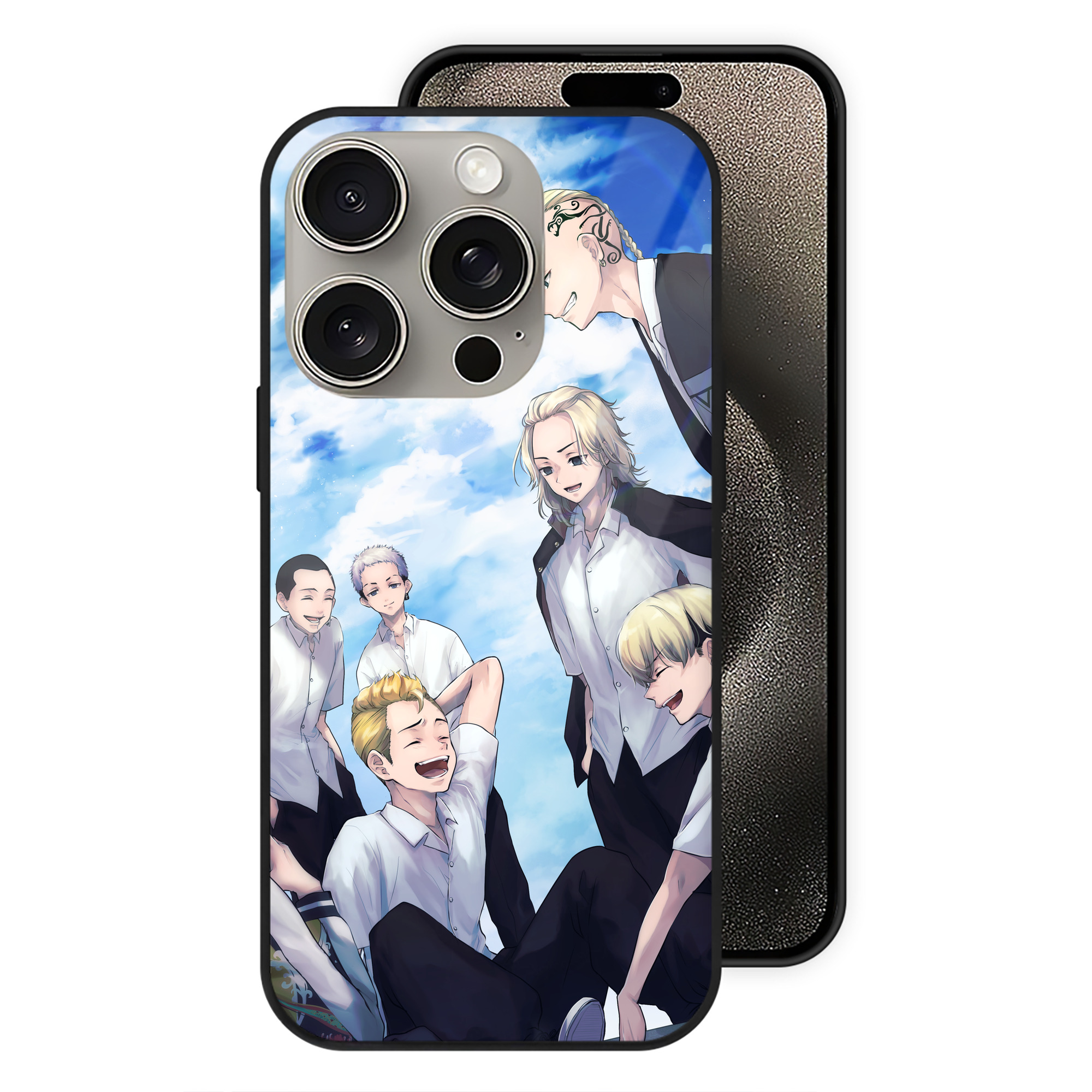 （画像用） 東京リベンジャーズ Tokyo Revengers 【iPhone15Pro対応】スマホケース 耐衝撃＆黄変防止 背面ガラス